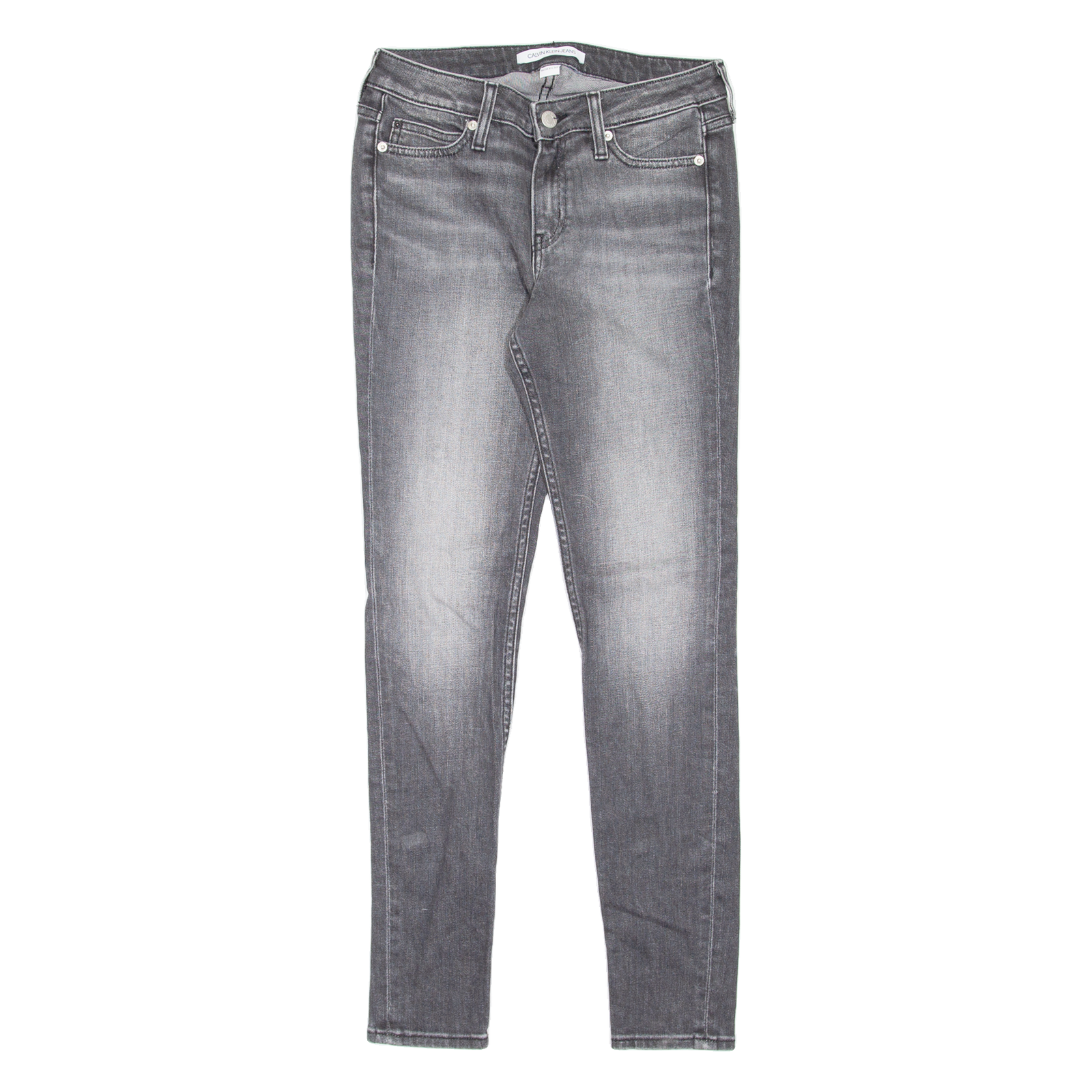 CALVIN KLEIN JEANS Womens Jeans Grey Slim Skinny Stone Wash W28 L30 Refurbished - N/A refurbished available on Cerqular