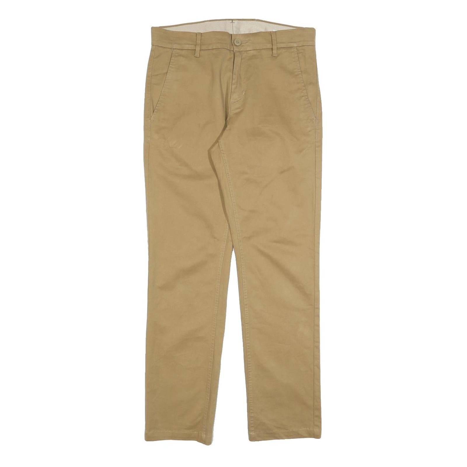 LEVI'S Mens Cotton Blend Beige Slim Straight Trousers W30 L29 Casual Smart Refurbished - N/A refurbished available on Cerqular