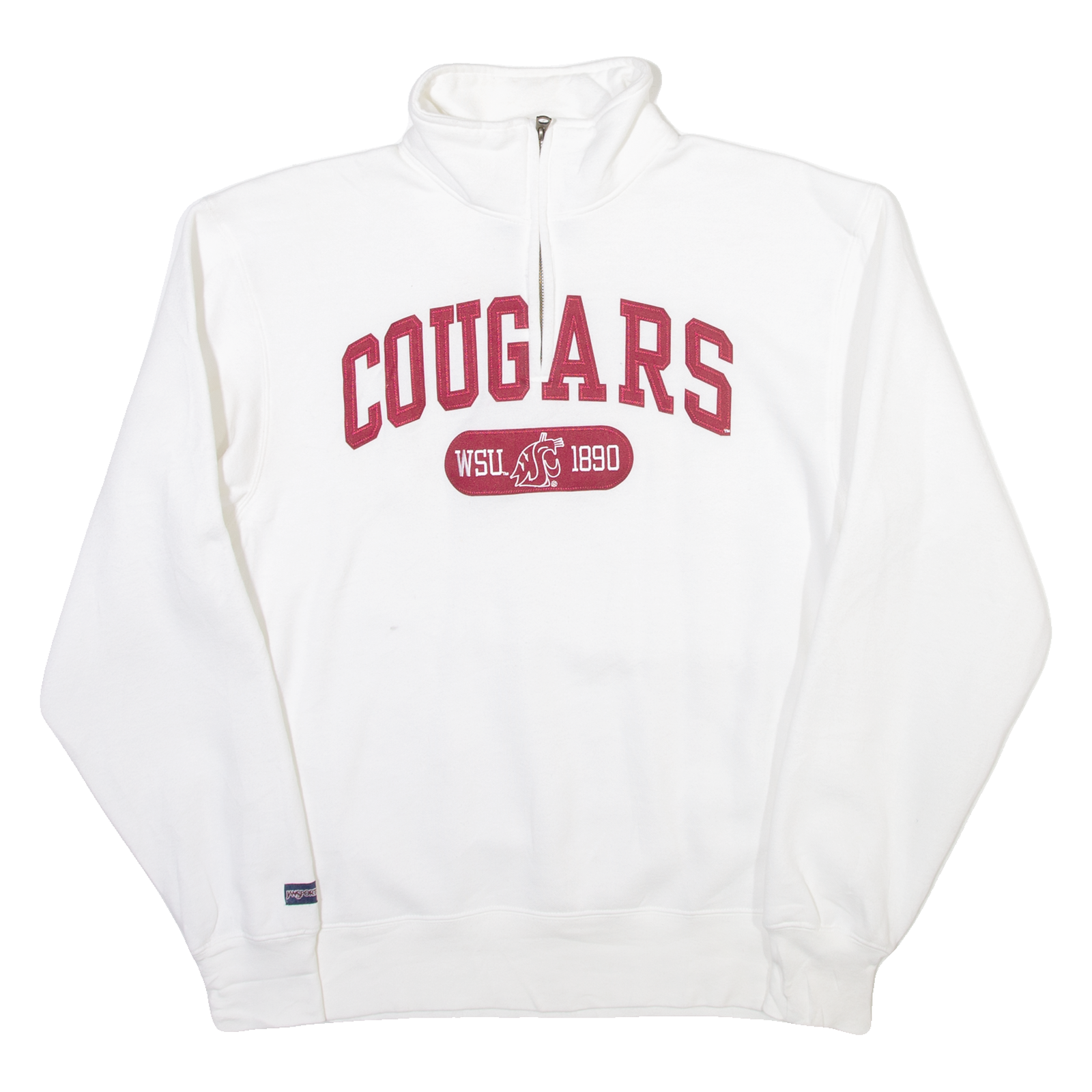JANSPORT WSU Cougars Womens Sweatshirt White 1/4 Zip S Refurbished - N/A refurbished available on Cerqular