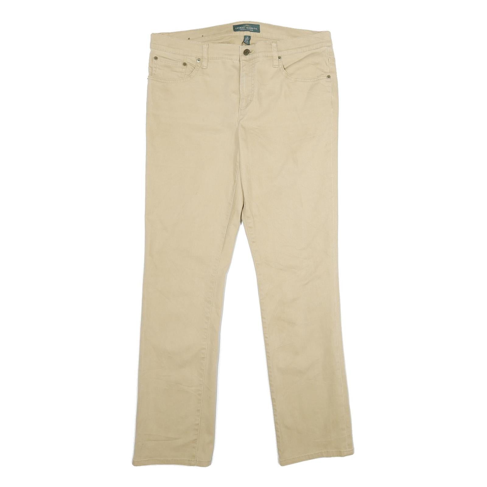 LAUREN RALPH LAUREN Womens Jeans Beige Classic Straight Denim W36 L34 Cotton Refurbished - N/A refurbished available on Cerqular