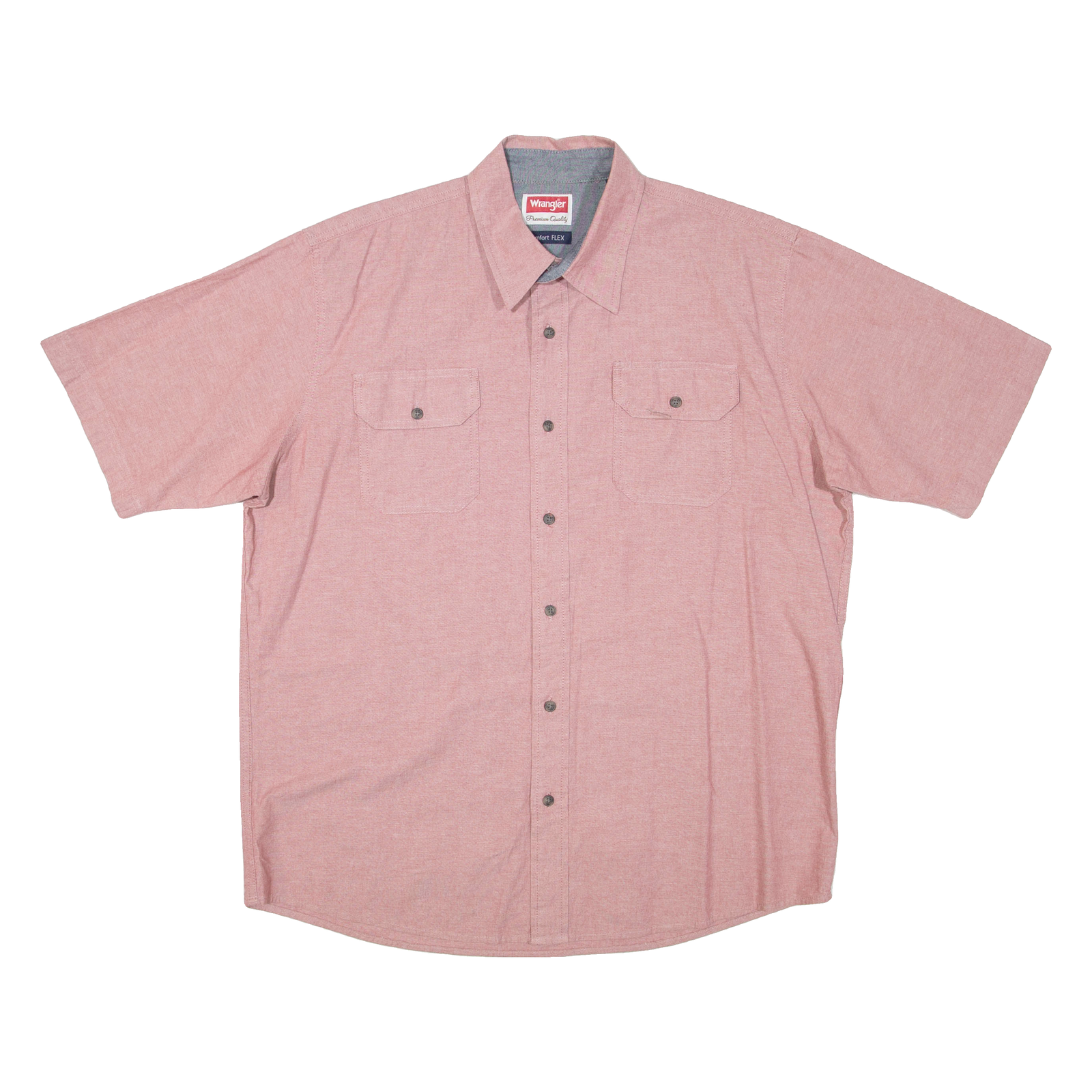WRANGLER Comfort Flex Mens Plain Shirt Red L Refurbished - N/A refurbished available on Cerqular