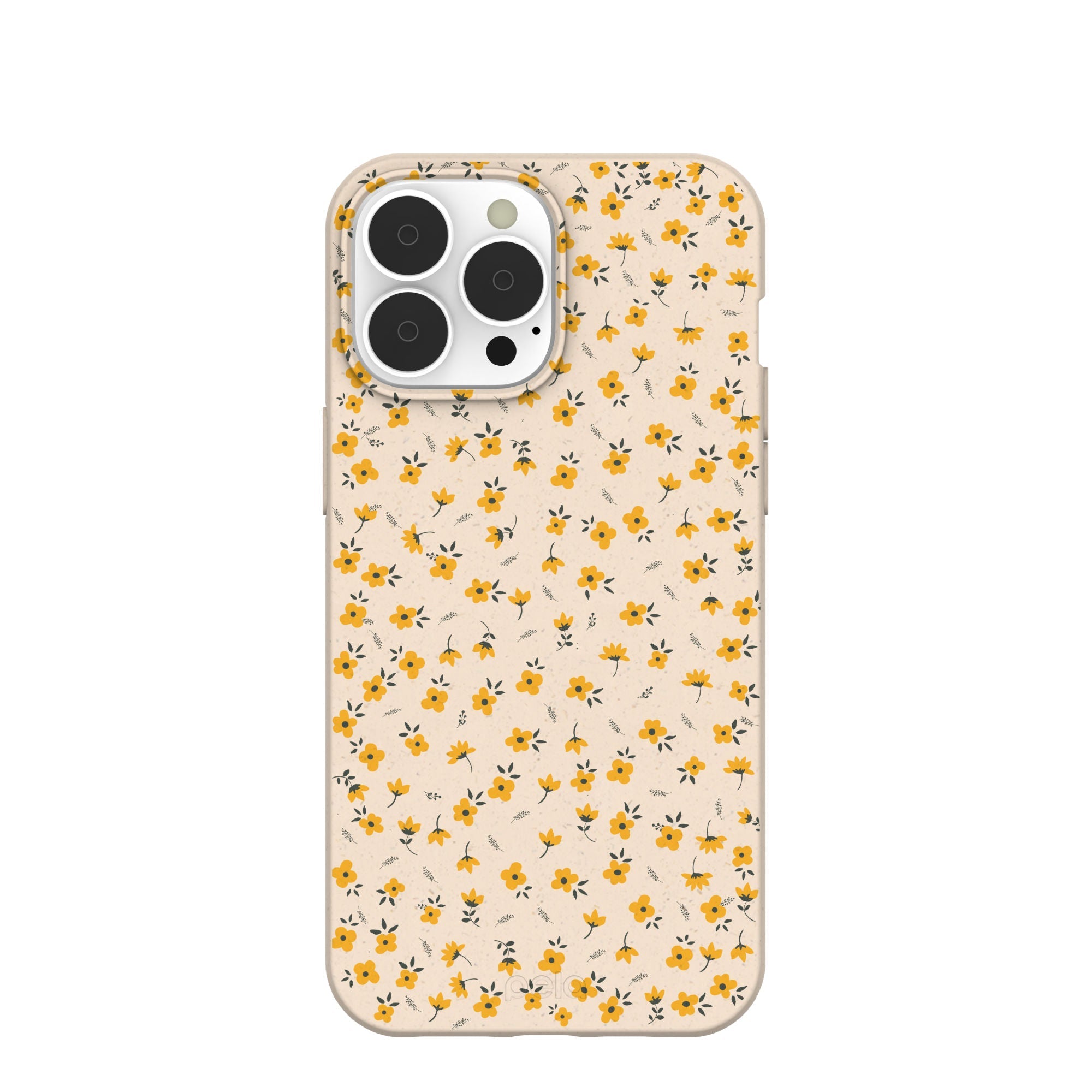 Seashell Little Yellow Flowers iPhone 13 Pro Max Case Refurbished - Pela Case refurbished available on Cerqular