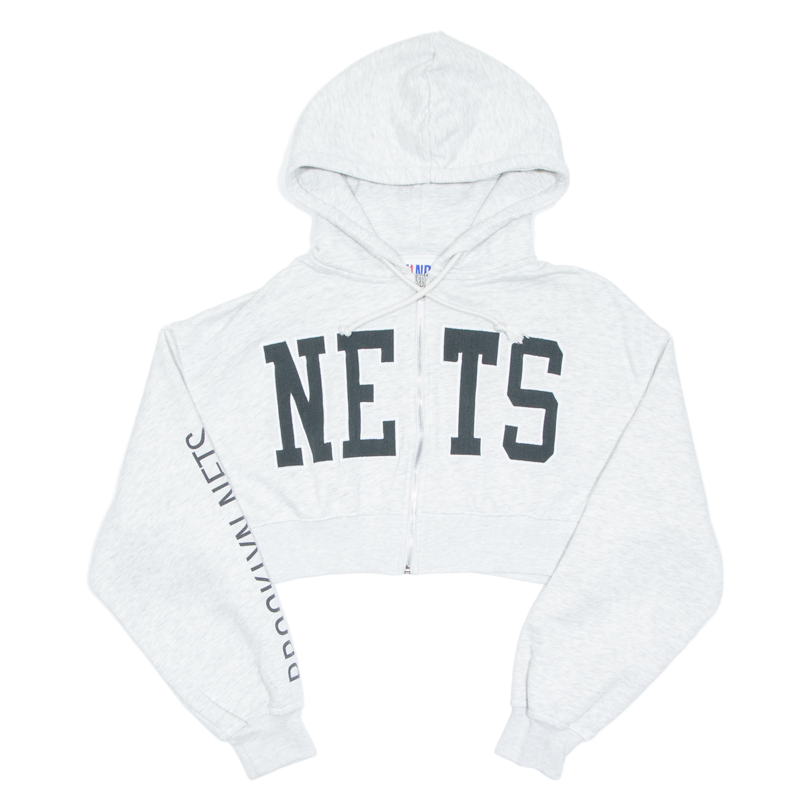 NBA Cropped Womens Grey Hoodie Full Zip M Refurbished - N/A refurbished available on Cerqular