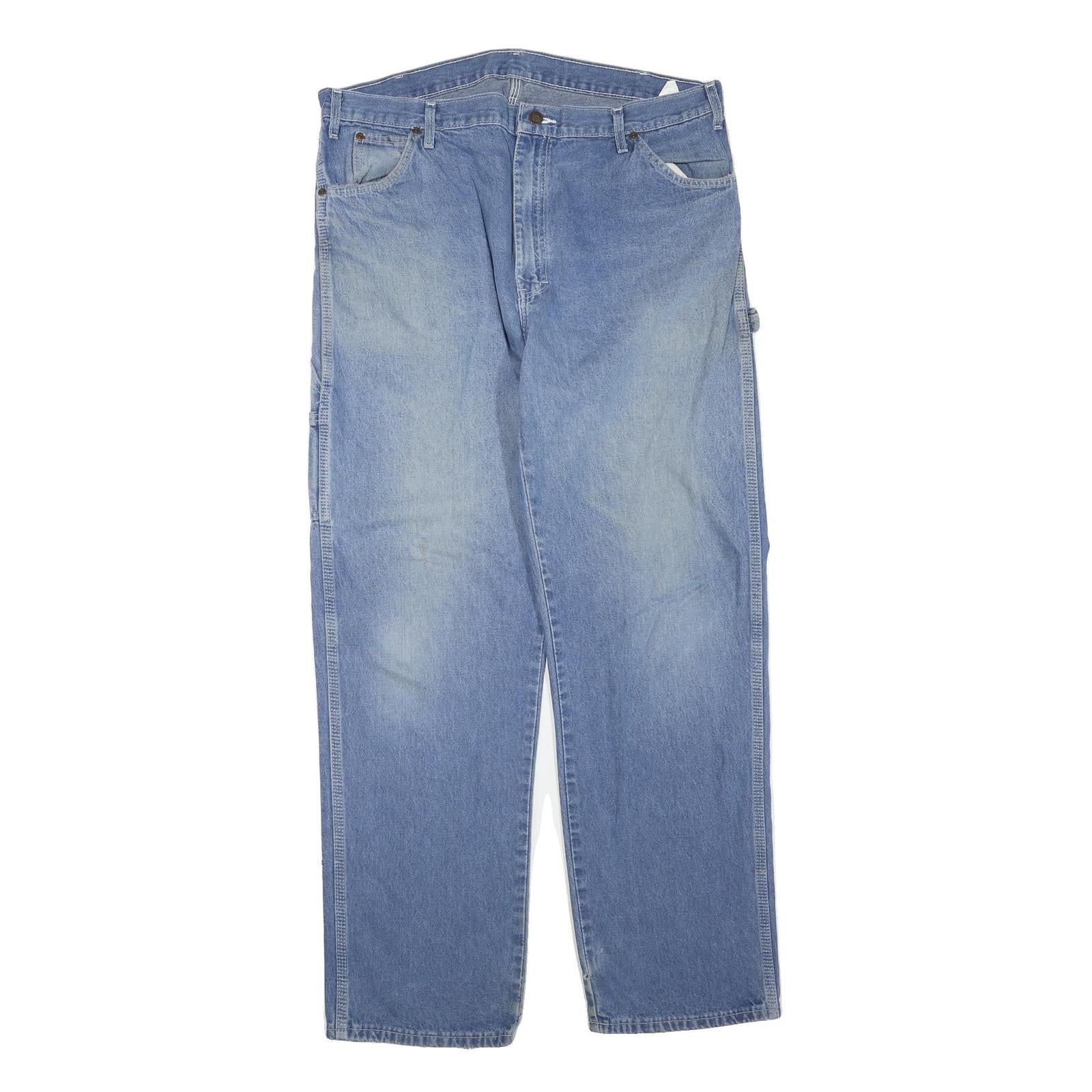 DICKIES Mens Regular Blue Denim Jeans W38 L34 Workwear Zip Closure Refurbished - N/A refurbished available on Cerqular