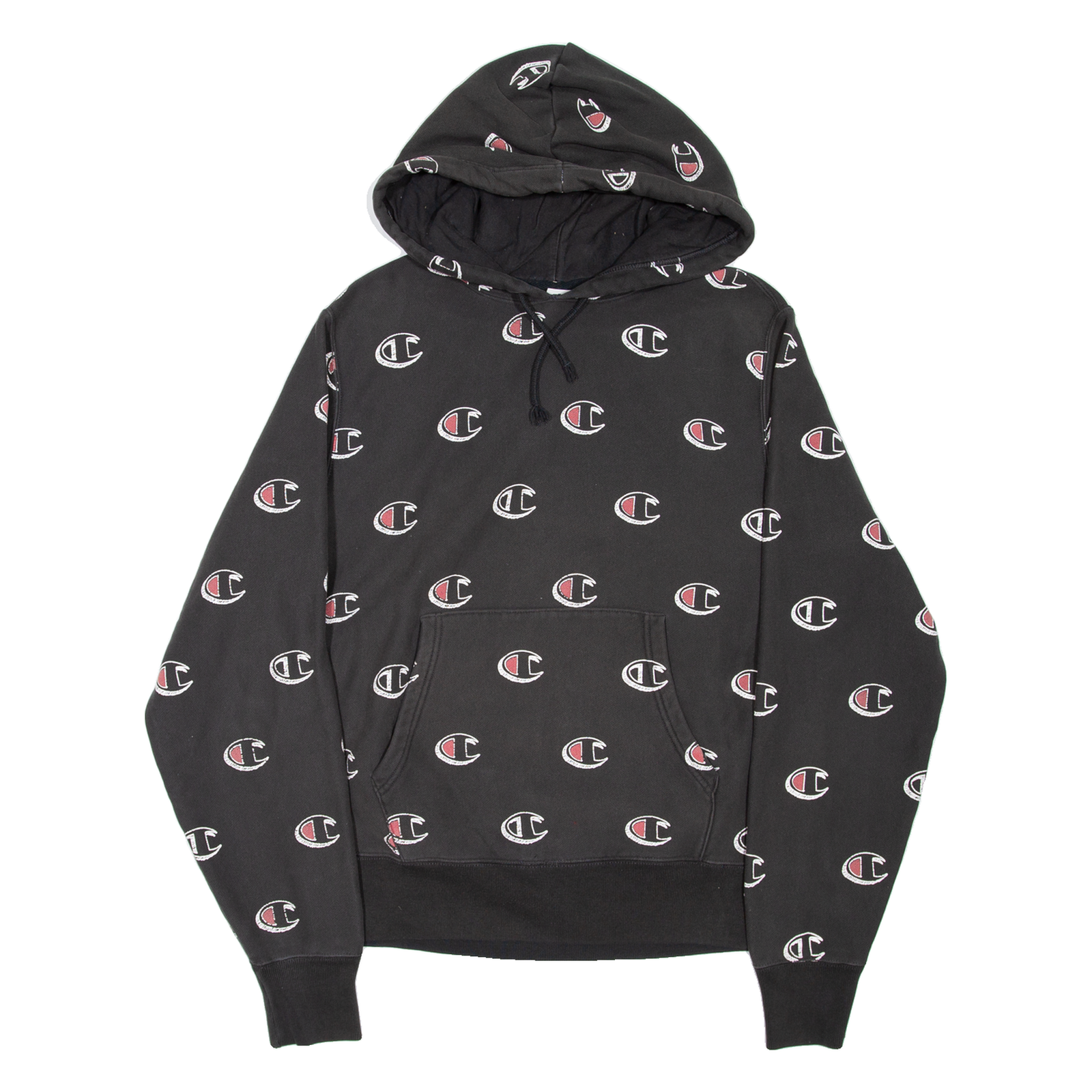 CHAMPION REVERSE WEAVE Logo Print Mens Grey Hoodie M Refurbished - N/A refurbished available on Cerqular