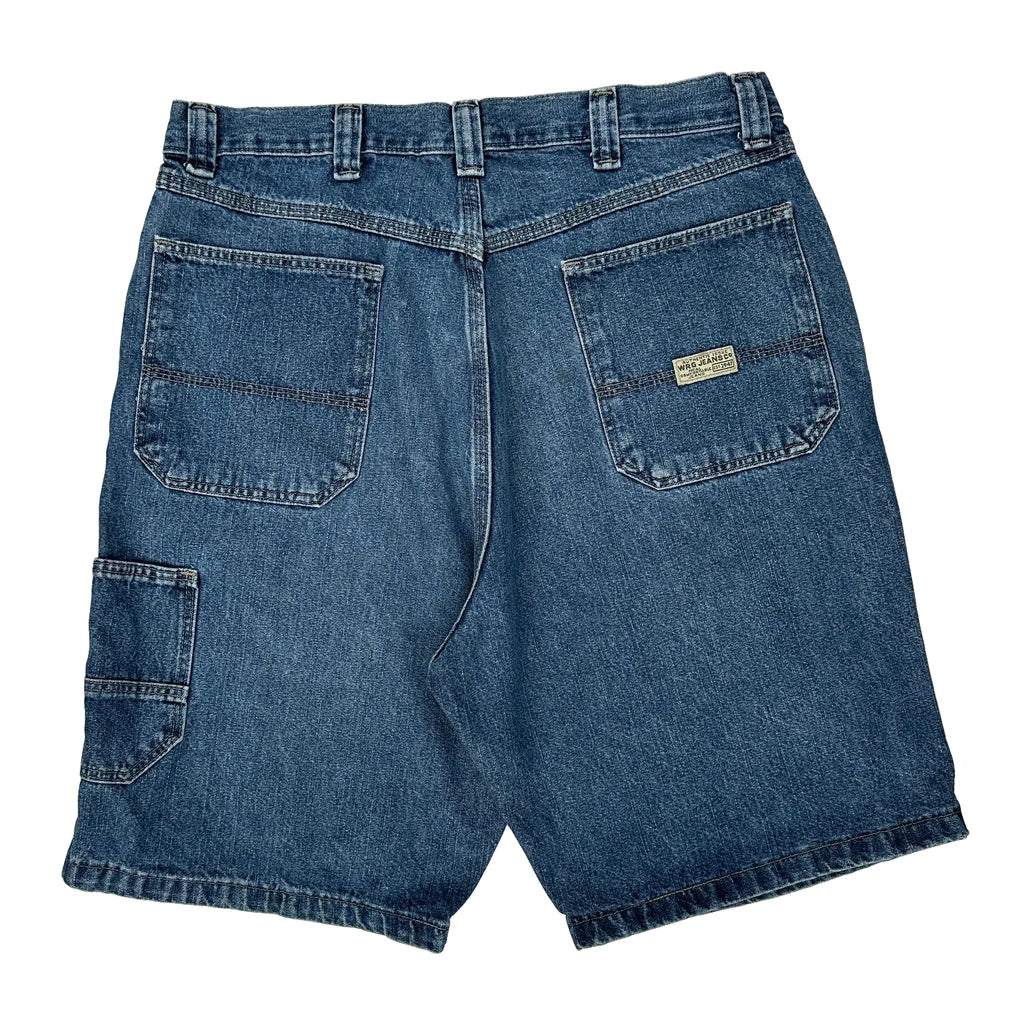 Buy Wrangler Denim Shorts - 34W 9L Blue Denim Refurbished - $39.85 Wrangler Denim Shorts - 34W 9L Blue Denim Refurbished - Thrifted (note: this is a term often used to describe second- refurbished available on Cerqular