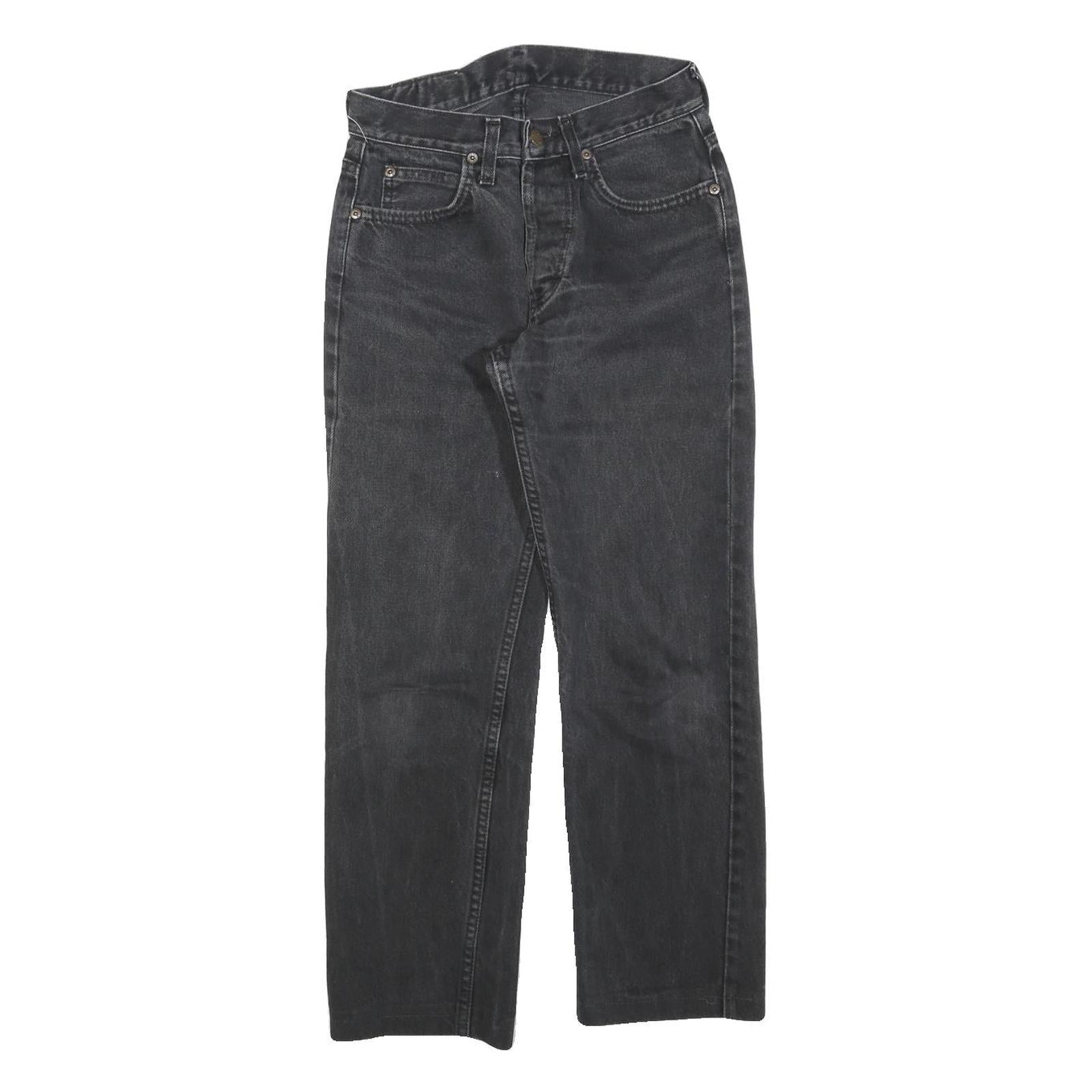 LEE Womens Jeans Black Regular Straight Denim W27 L26 Cotton Blend Zip Refurbished - N/A refurbished available on Cerqular