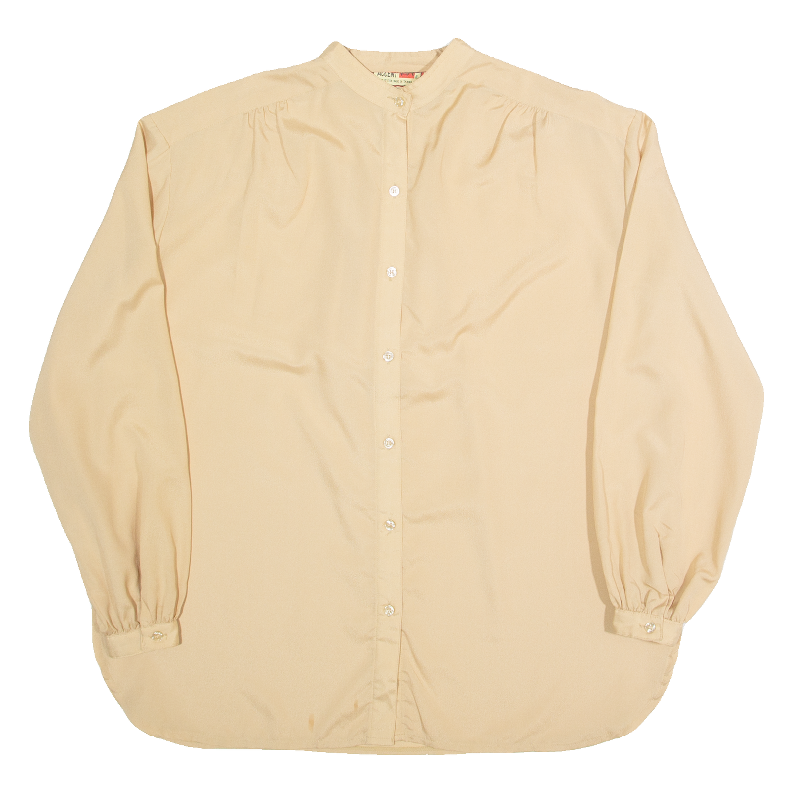 Buy FRENCH ACCENT Womens Oversized Shirt Beige High Neck Long Sleeve 90s S Refurbished - $16.89 FRENCH ACCENT Womens Oversized Shirt Beige High Neck Long Sleeve 90s S Refurbished - N/A refurbished available on Cerqular