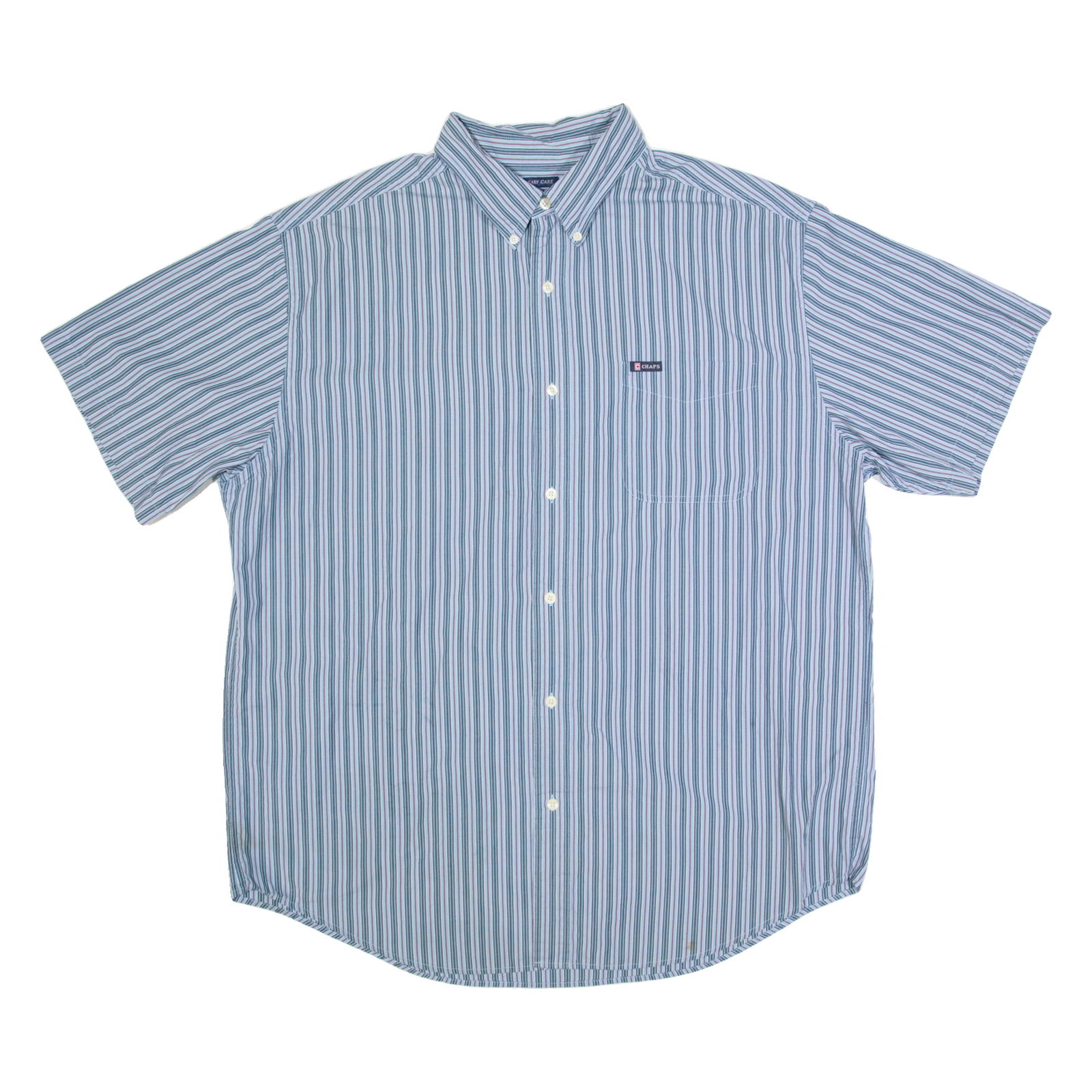 CHAPS Mens Shirt Blue Striped XL Refurbished - N/A refurbished available on Cerqular