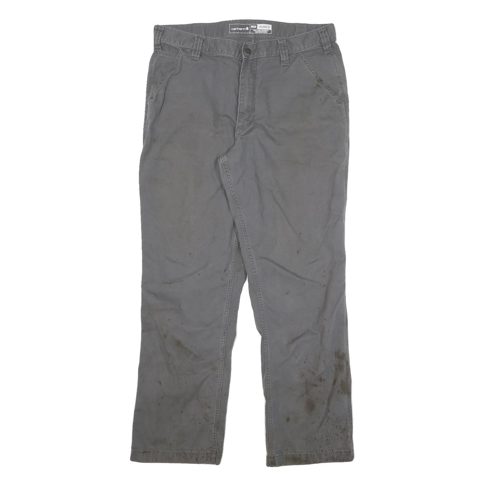 CARHARTT Mens Jeans Grey Relaxed Straight Denim Fair W34 L30 Workwear Zip Refurbished - N/A refurbished available on Cerqular