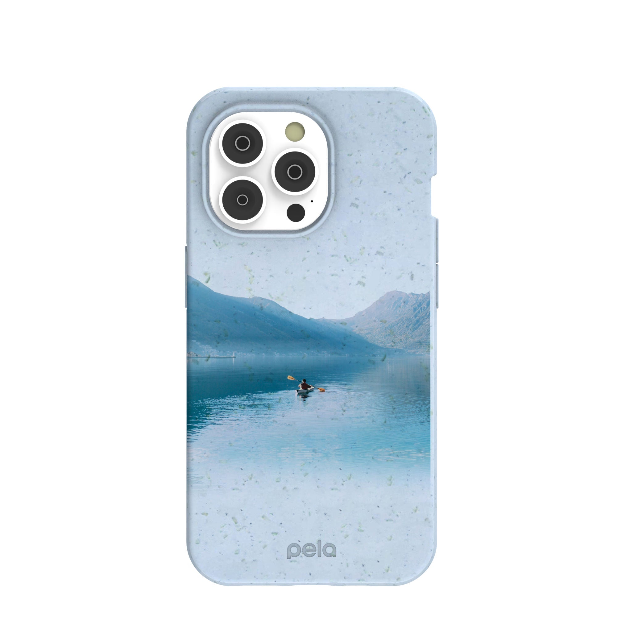 Powder Blue Serene iPhone 14 Pro Case Refurbished - Pela Case refurbished available on Cerqular