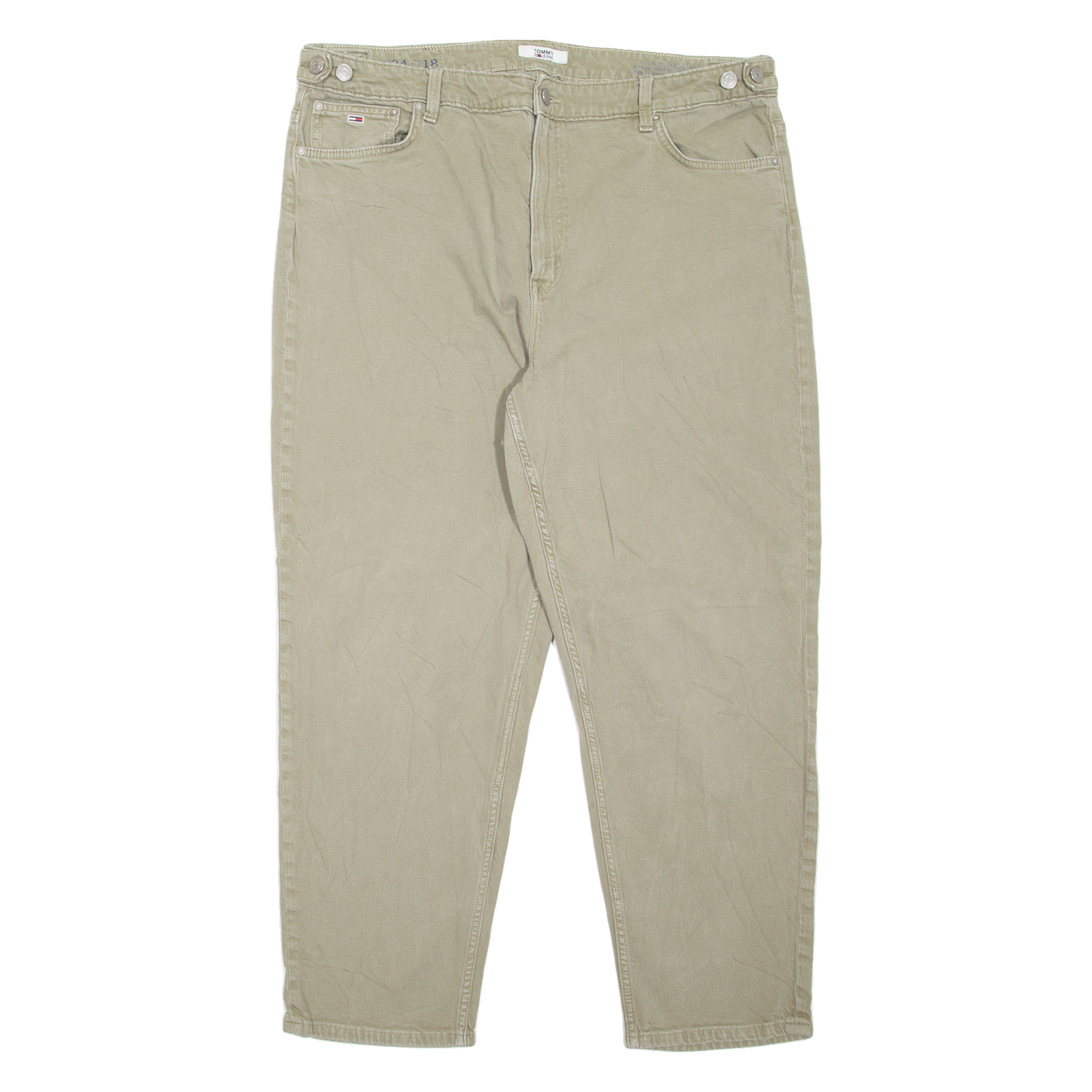 Buy TOMMY JEANS Ultra High Rise Womens Jeans Green Regular Mom W34 L27 Refurbished - $31.19 TOMMY JEANS Ultra High Rise Womens Jeans Green Regular Mom W34 L27 Refurbished - N/A refurbished available on Cerqular