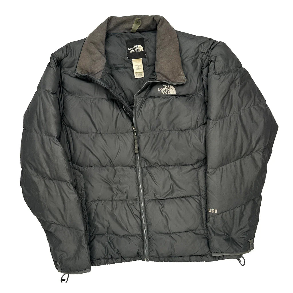 550 The North Face Puffer - Large Black Polyester Refurbished - Thrifted (note: this is a term often used to describe second- refurbished available on Cerqular