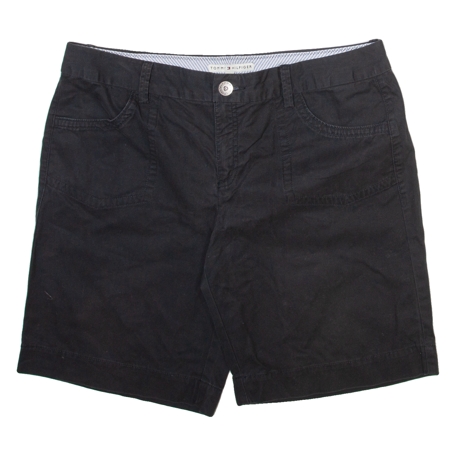 TOMMY HILFIGER Womens Chino Shorts Grey Relaxed XL W36 Refurbished - N/A refurbished available on Cerqular