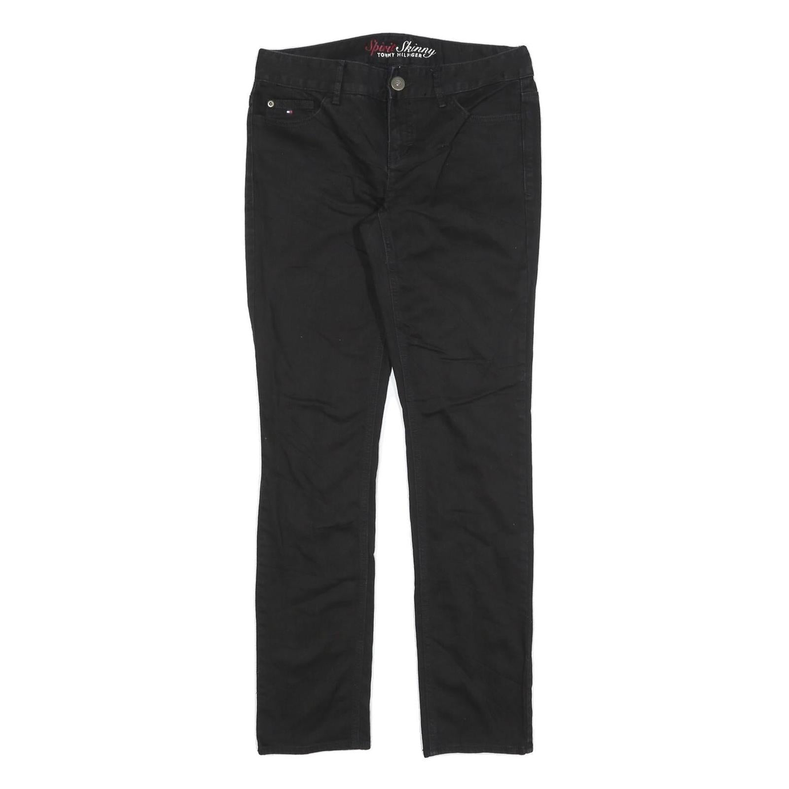 TOMMY HILFIGER Womens Black Slim Skinny Denim Jeans Cotton Blend W30 L32 Refurbished - N/A refurbished available on Cerqular