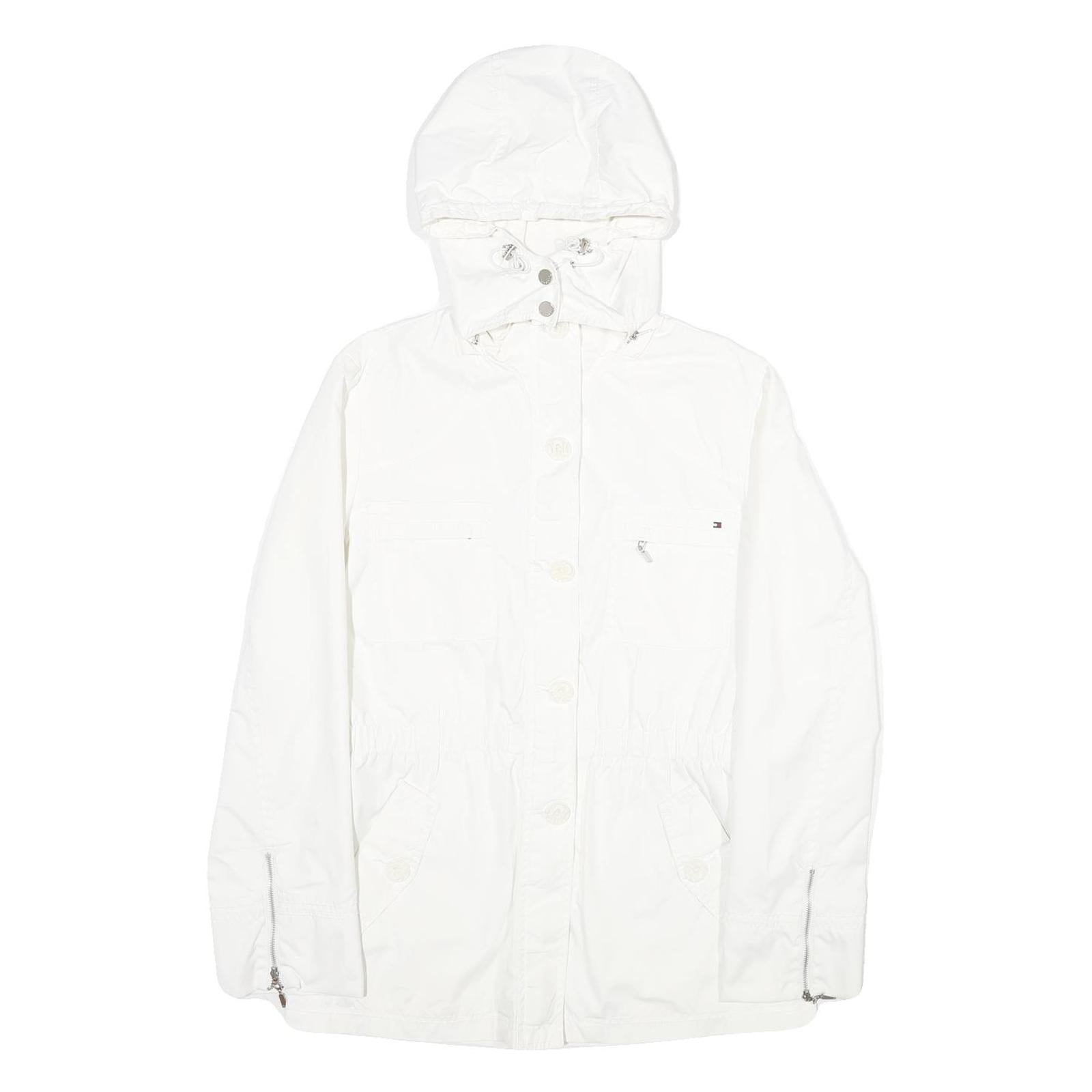 Buy TOMMY HILFIGER Womens White Nylon Outdoor Jacket M Zip Hooded Plain Refurbished - $49.39 TOMMY HILFIGER Womens White Nylon Outdoor Jacket M Zip Hooded Plain Refurbished - N/A refurbished available on Cerqular