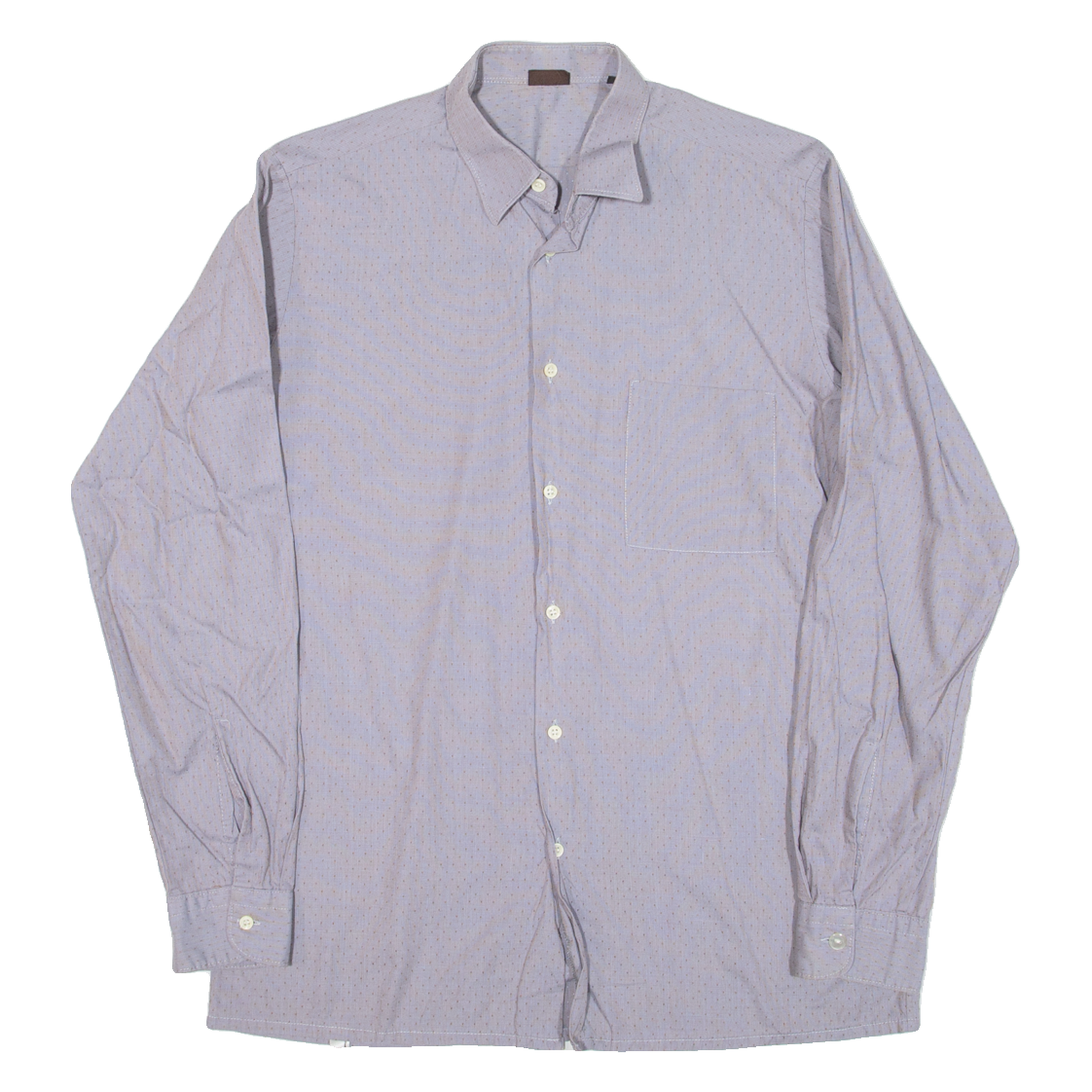 Mens Shirt Grey Spotted Long Sleeve M Refurbished - N/A refurbished available on Cerqular