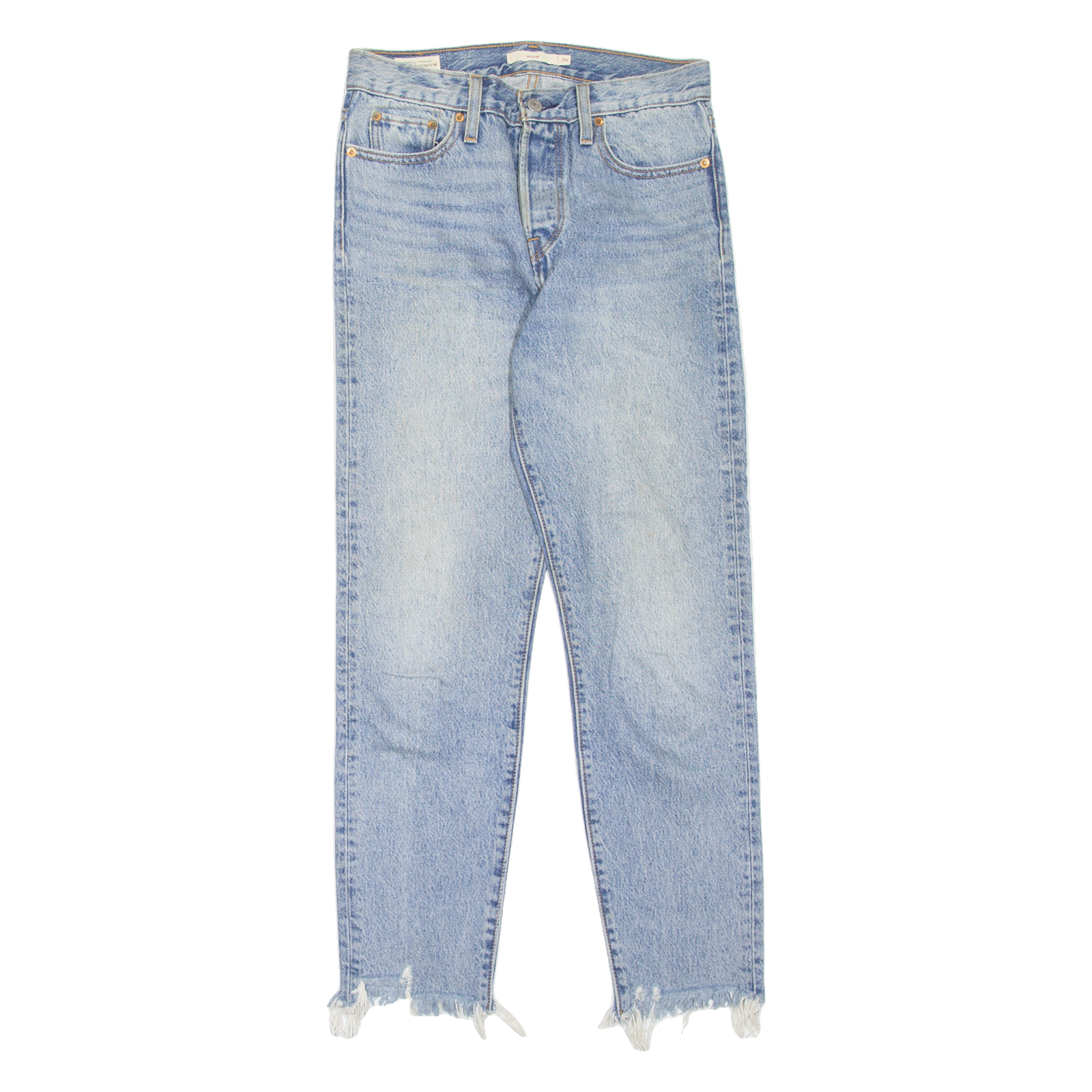 LEVI'S Wedgie BIG E Womens Jeans Blue Slim Tapered Stone Wash W26 L27 Refurbished - N/A refurbished available on Cerqular