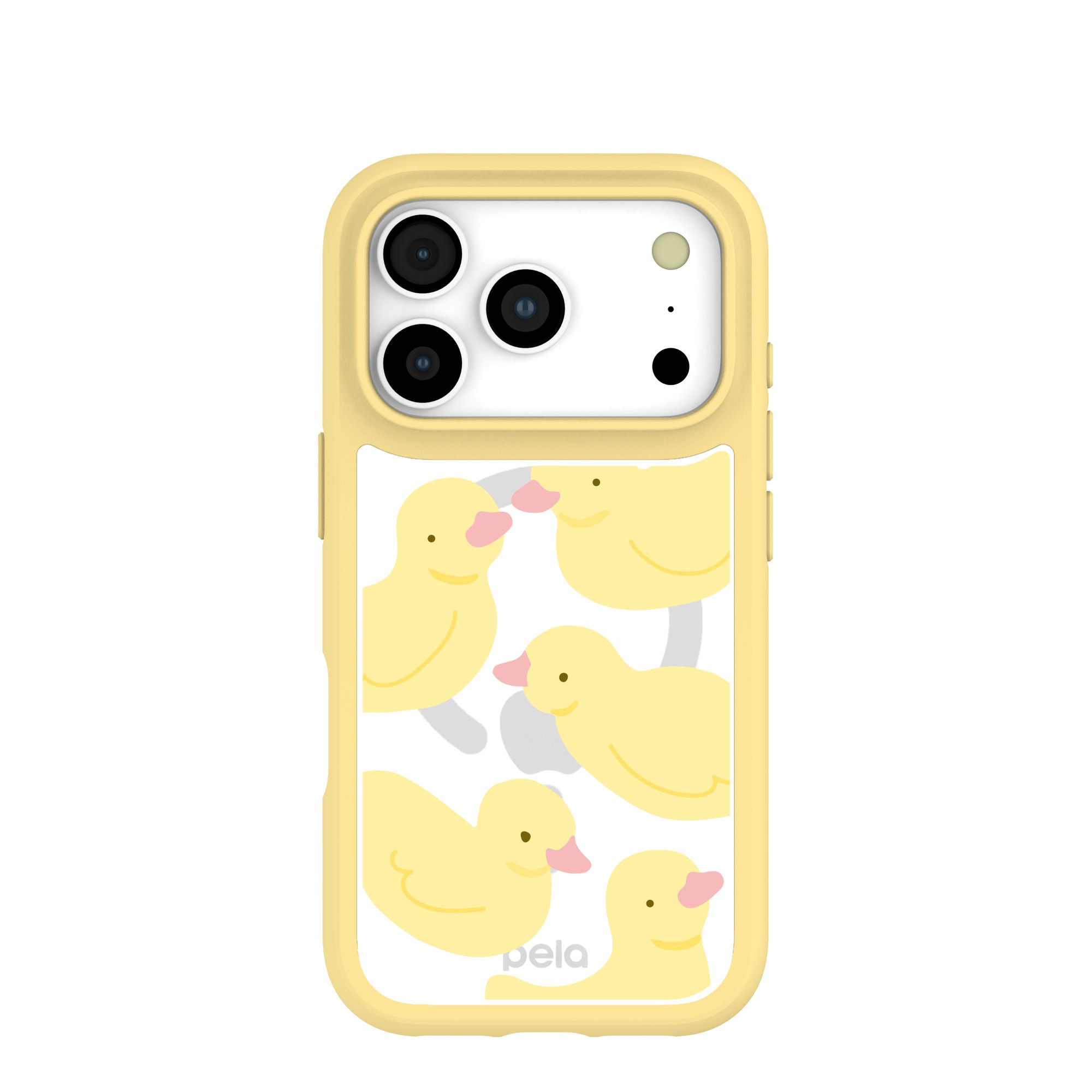 Clear Ducks iPhone 17 Pro Case With Sunbeam Ridge (MagSafe included) Refurbished - Pela Case refurbished available on Cerqular