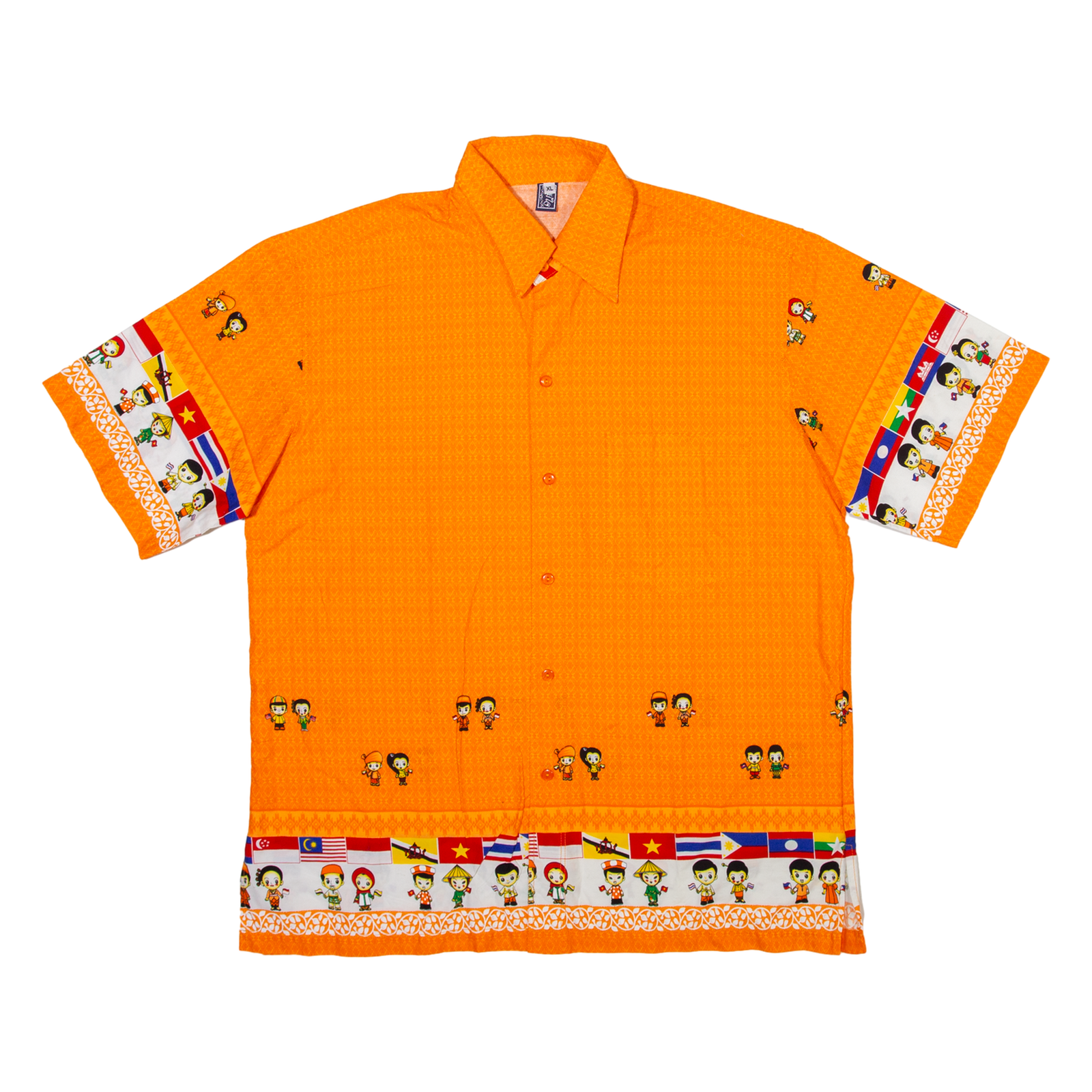 Mens Shirt Orange Crazy Pattern XL Refurbished - N/A refurbished available on Cerqular