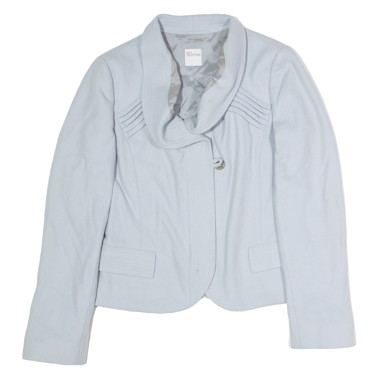 RED VALENTINO Womens Blazer Waistcoat Blue Wool S Refurbished - N/A refurbished available on Cerqular