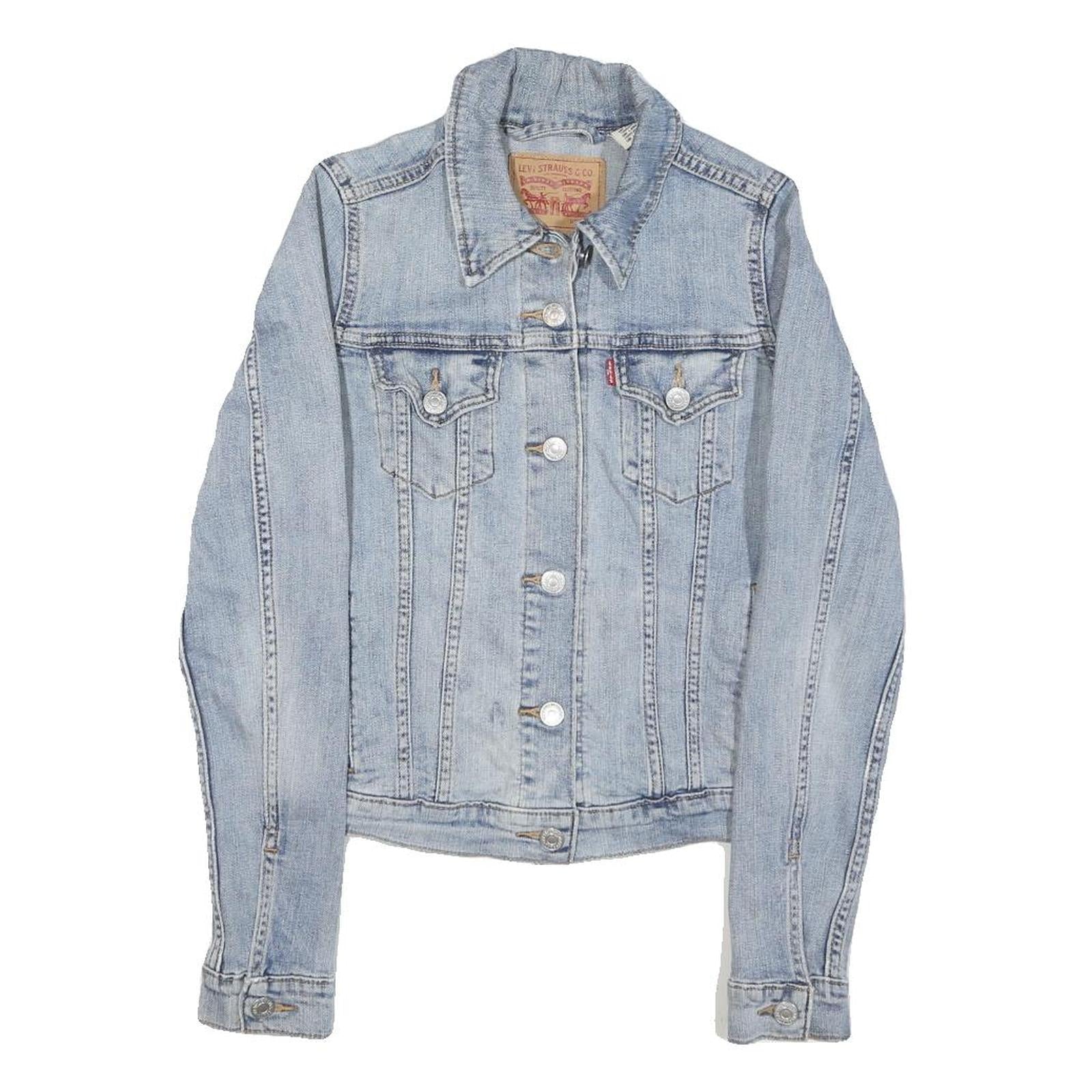 LEVI'S Womens Blue Denim Jacket XS Cotton Button Classic Fitted Casual Refurbished - N/A refurbished available on Cerqular