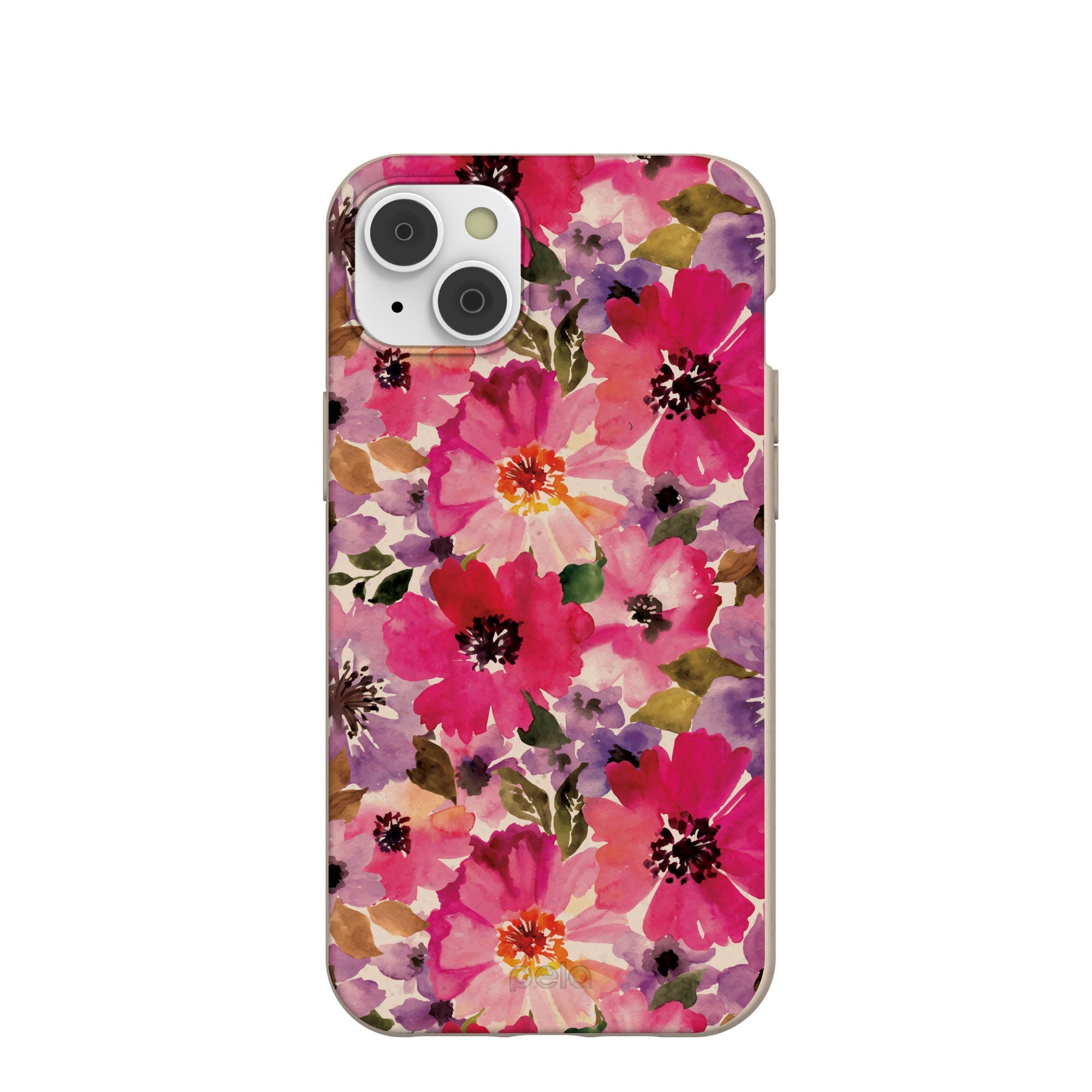 Seashell Painted Petals iPhone 14 Plus Case Refurbished - Pela Case refurbished available on Cerqular