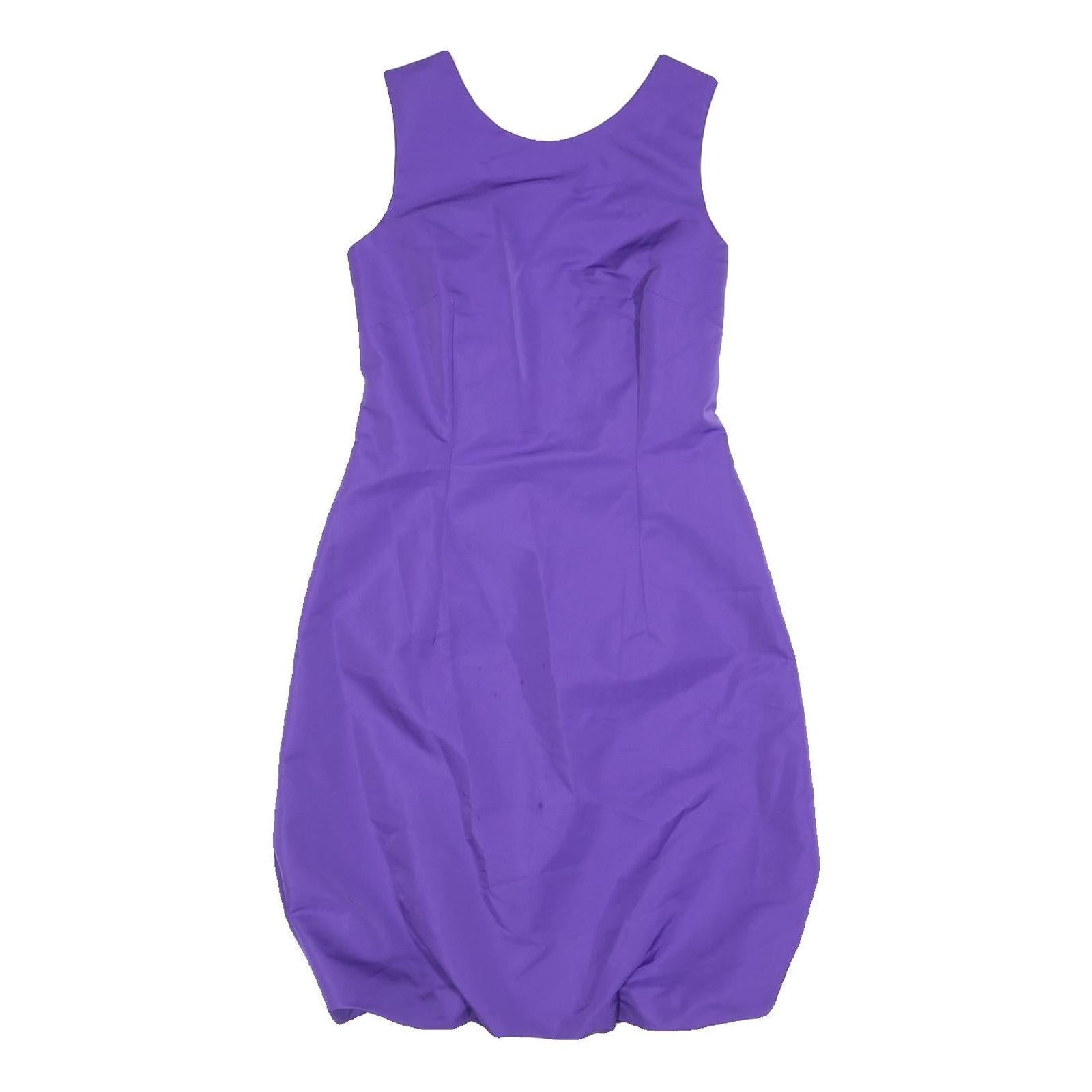 DOLCE & GABBANA Womens Purple Polyester Blend Bubble Mini Dress Sleeveless Zip Refurbished - N/A refurbished available on Cerqular