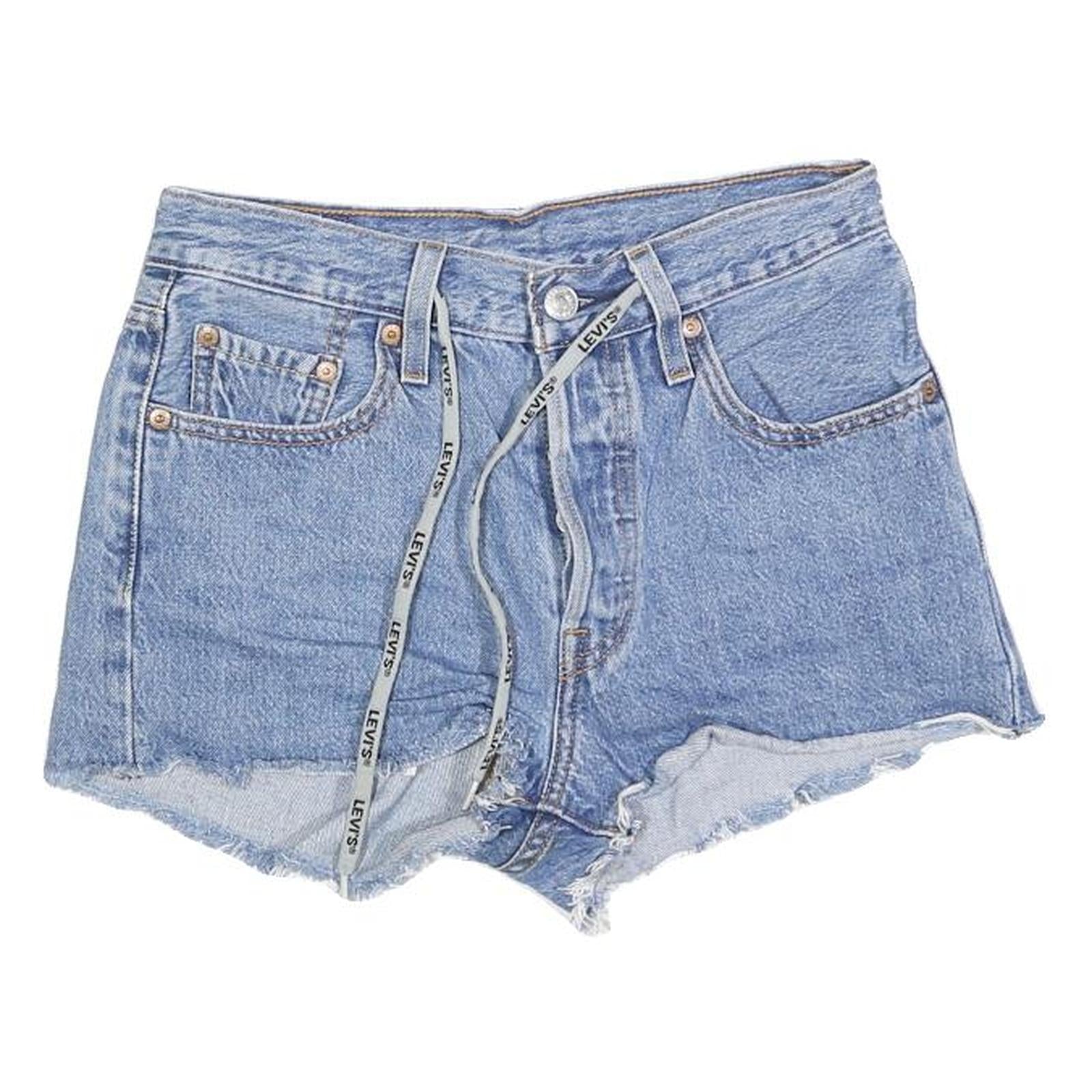 LEVI'S Womens Shorts Blue Denim Cut-Off XS W24 Retro Casual Summer Refurbished - N/A refurbished available on Cerqular