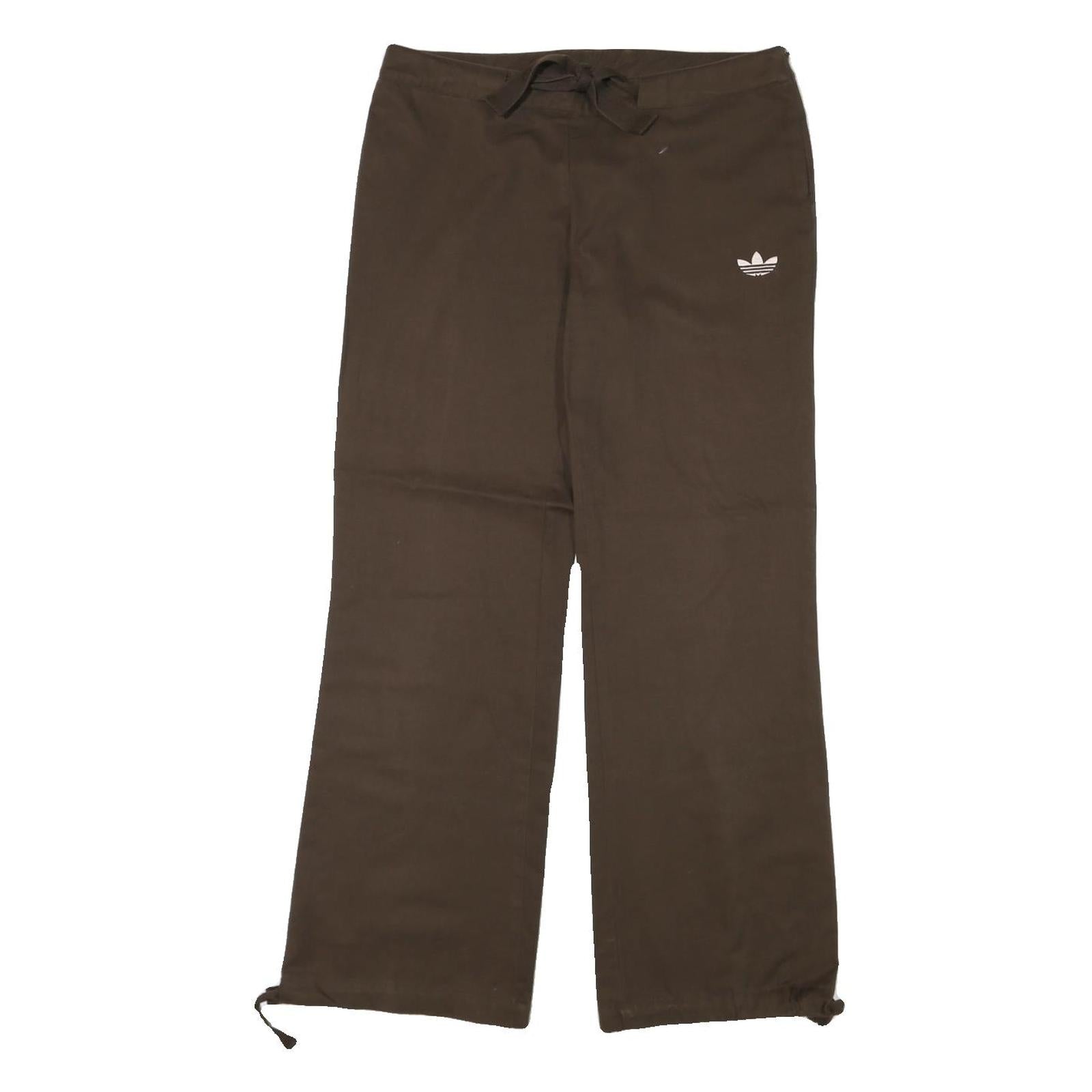 Buy ADIDAS Womens Cotton Blend Brown Relaxed Wide-Leg Trousers W32 L30 Drawstring Refurbished - $45.49 ADIDAS Womens Cotton Blend Brown Relaxed Wide-Leg Trousers W32 L30 Drawstring Refurbished - N/A refurbished available on Cerqular
