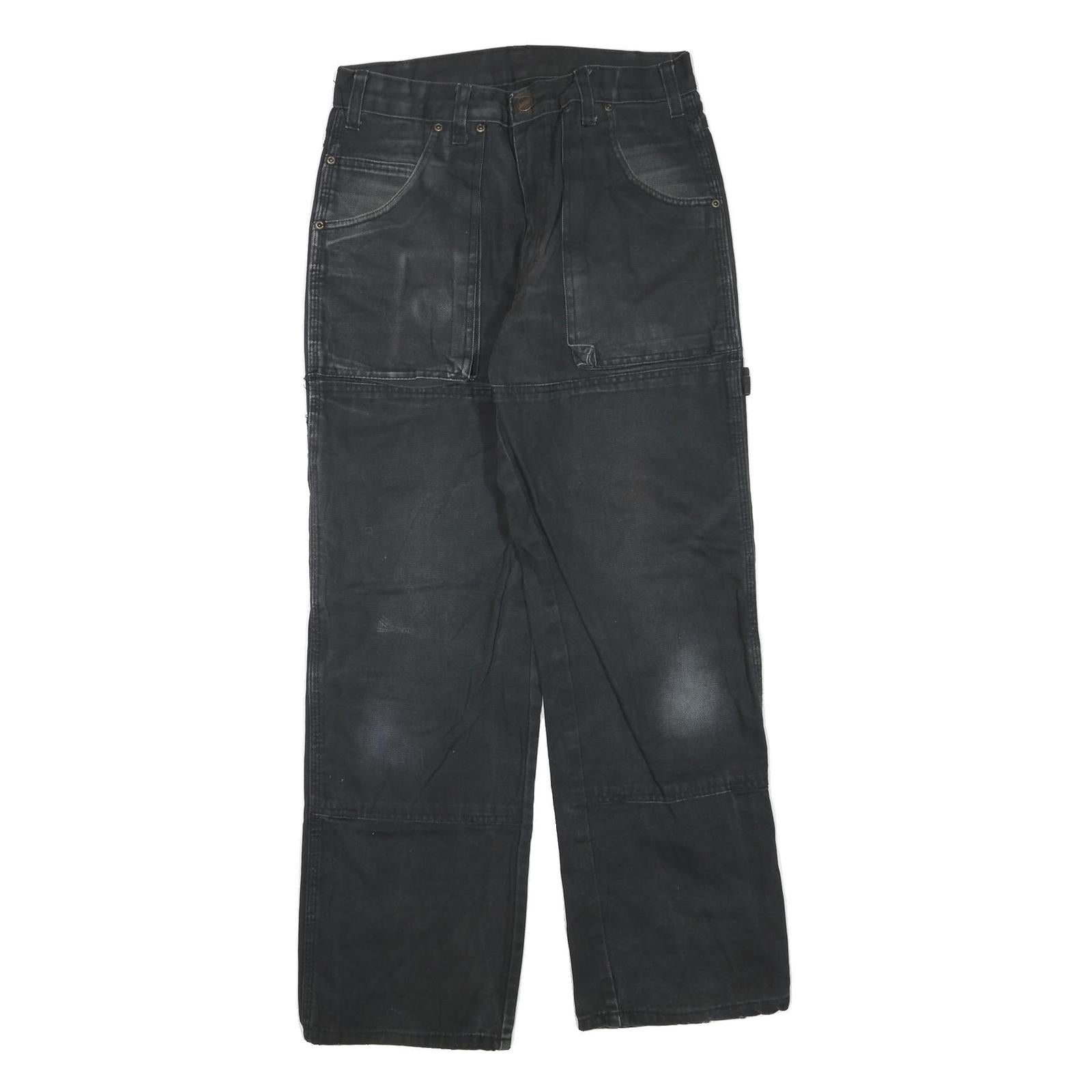 DICKIES Mens Cotton Blend Black Regular Fit Straight Leg Trousers W28 L28 Refurbished - N/A refurbished available on Cerqular