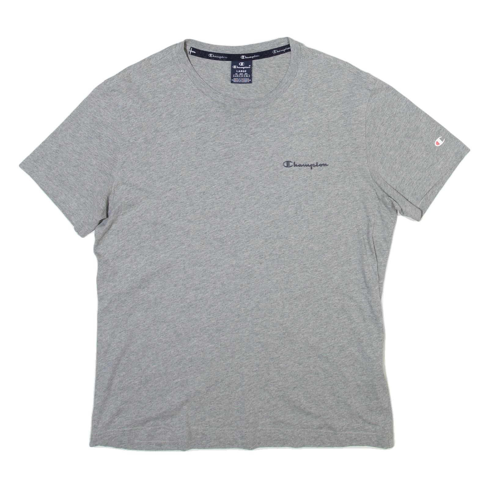 CHAMPION Mens T-Shirt Grey L Refurbished - N/A refurbished available on Cerqular