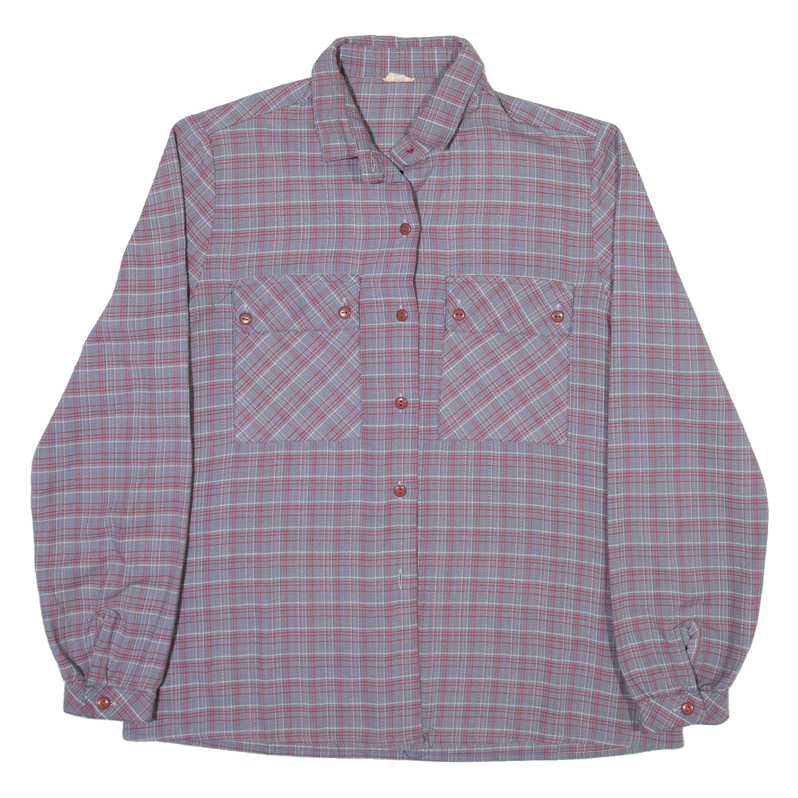 Womens Shirt Grey Check Long Sleeve S Refurbished - N/A refurbished available on Cerqular