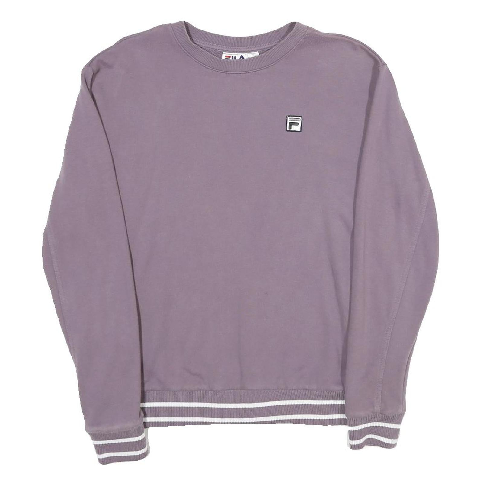 FILA Mens Purple Sweatshirt Crew Neck L Cotton Blend Pullover Classic Sportswear Refurbished - N/A refurbished available on Cerqular