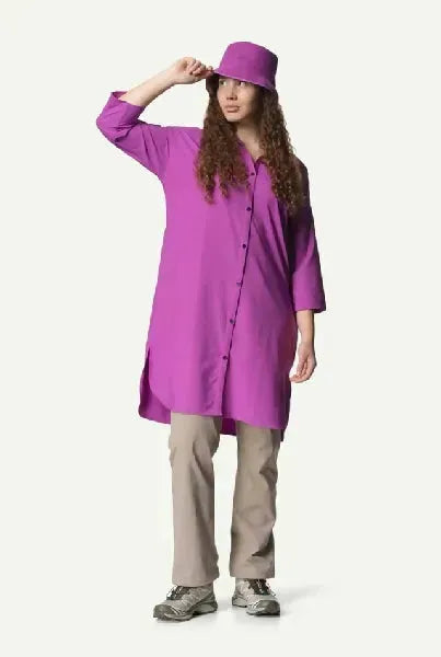 W's Route Shirt Dress | Color: Pink | Size: XS Refurbished - Houdini Sportswear refurbished available on Cerqular
