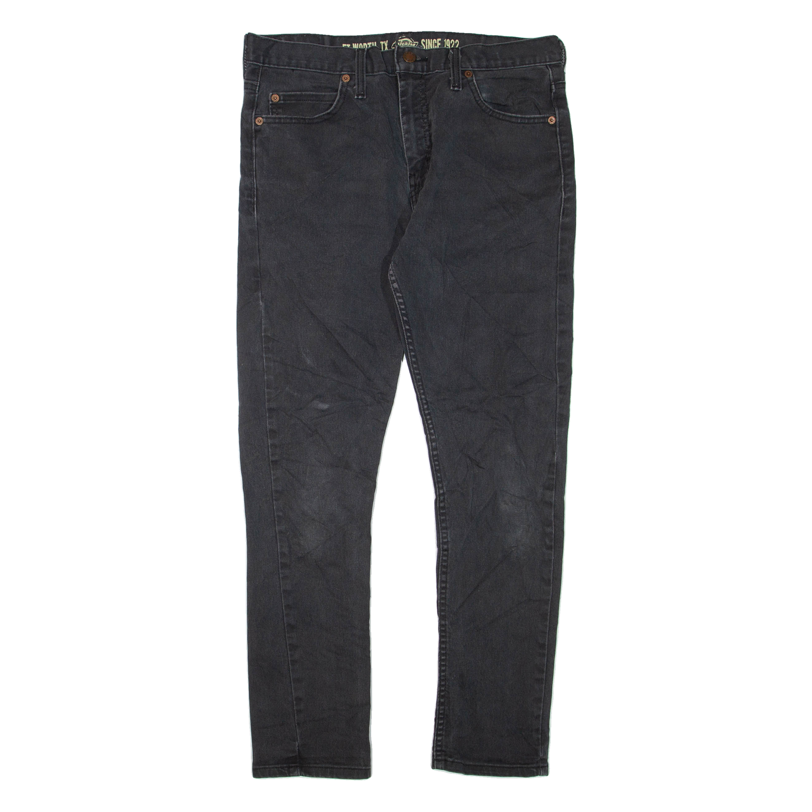 DICKIES Mens Jeans Grey Regular Skinny W32 L28 Refurbished - N/A refurbished available on Cerqular