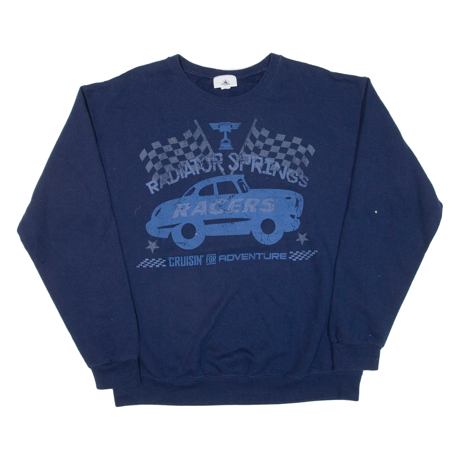 DISNEY Radiator Springs Mens Sweatshirt Blue L Refurbished - N/A refurbished available on Cerqular