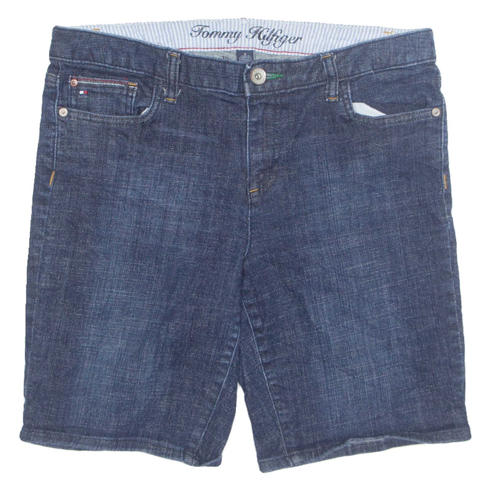 TOMMY HILFIGER Womens Denim Shorts Blue Relaxed M W32 Refurbished - N/A refurbished available on Cerqular