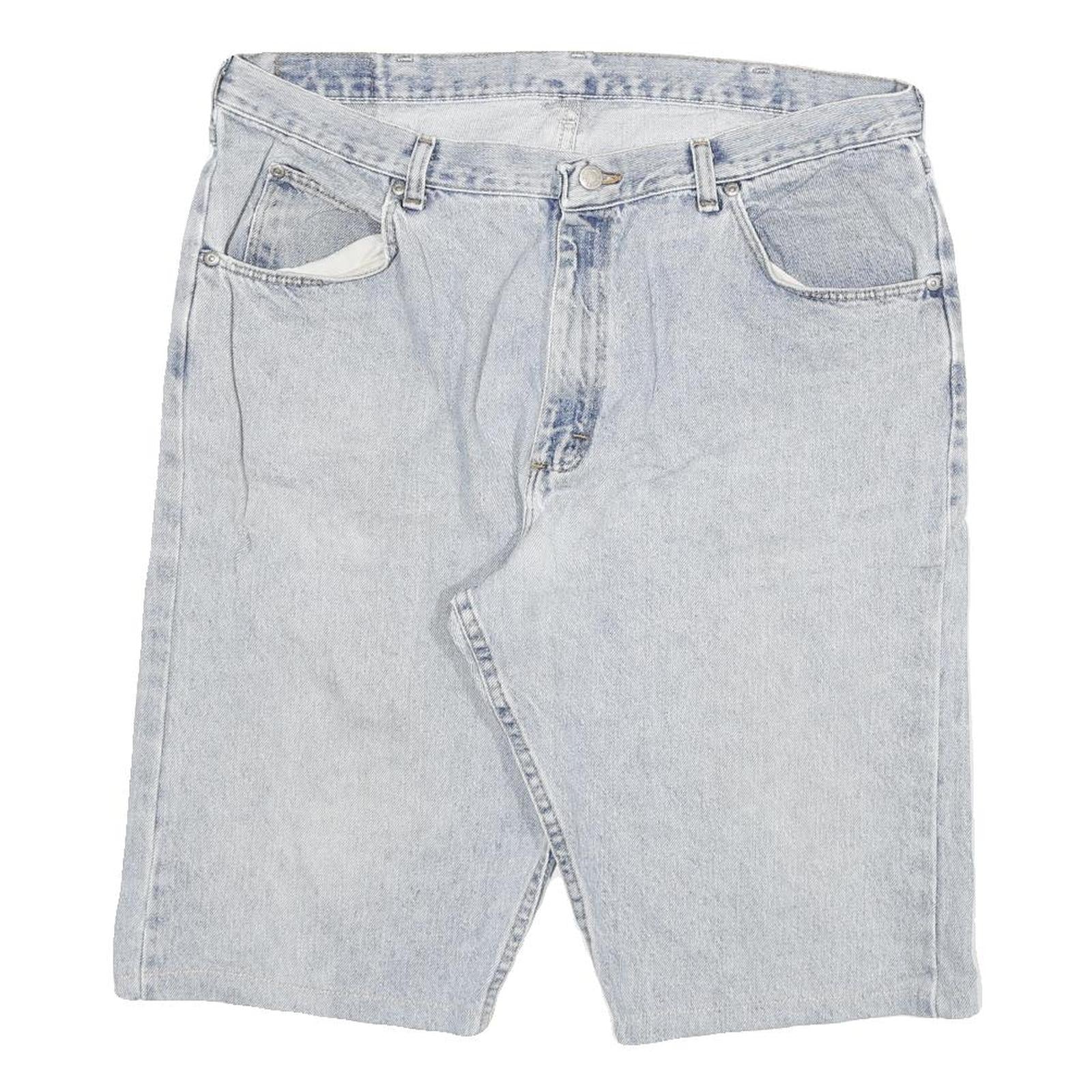 WRANGLER Mens Denim Blue Casual Shorts 2XL W36 Cotton Comfort Fit Refurbished - N/A refurbished available on Cerqular