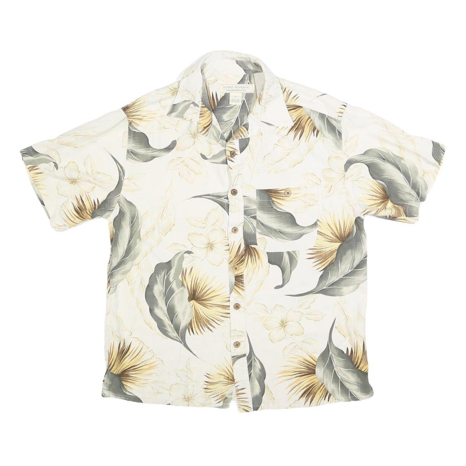 Buy ISLAND REPUBLIC Mens Cream Floral Silk Short Sleeve Shirt M Lightweight Tropical Refurbished - $19.49 ISLAND REPUBLIC Mens Cream Floral Silk Short Sleeve Shirt M Lightweight Tropical Refurbished - N/A refurbished available on Cerqular