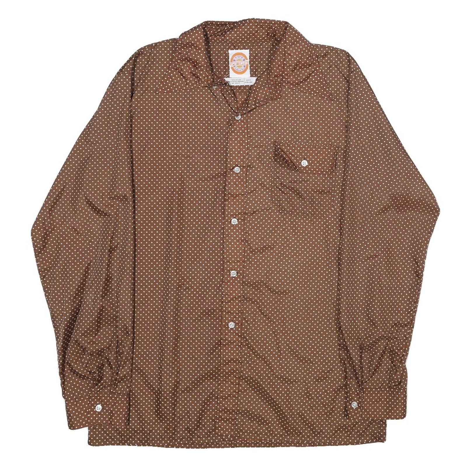 Buy SASKA Mens Brown & White Polka Dot Shirt XL Long Sleeve Button Up Retro Refurbished - $19.49 SASKA Mens Brown & White Polka Dot Shirt XL Long Sleeve Button Up Retro Refurbished - N/A refurbished available on Cerqular