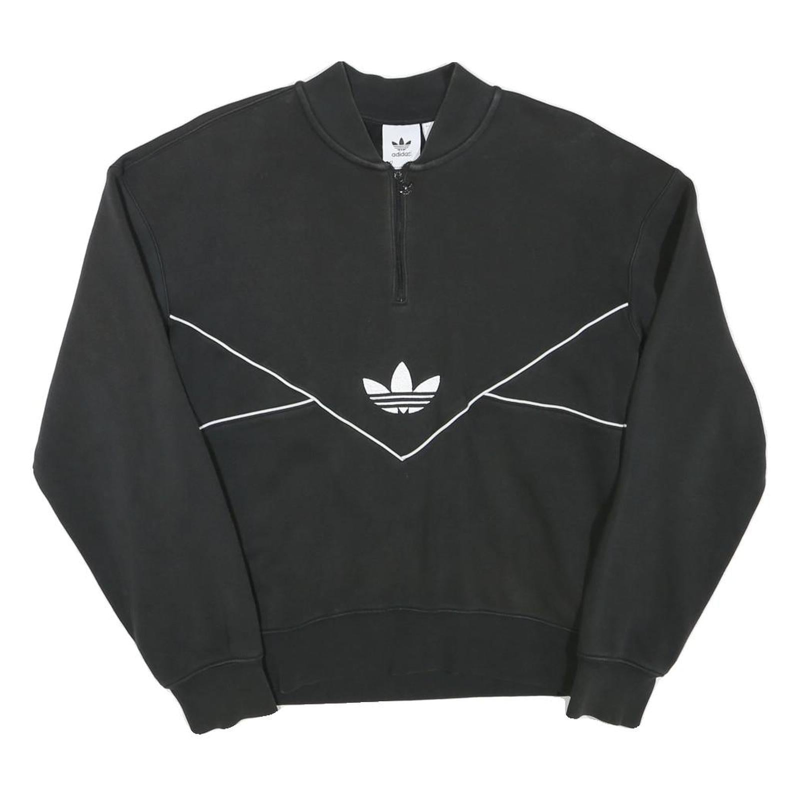 ADIDAS Mens Black Cotton Blend Crew Neck XS Logo Sweatshirt Retro Style Refurbished - N/A refurbished available on Cerqular