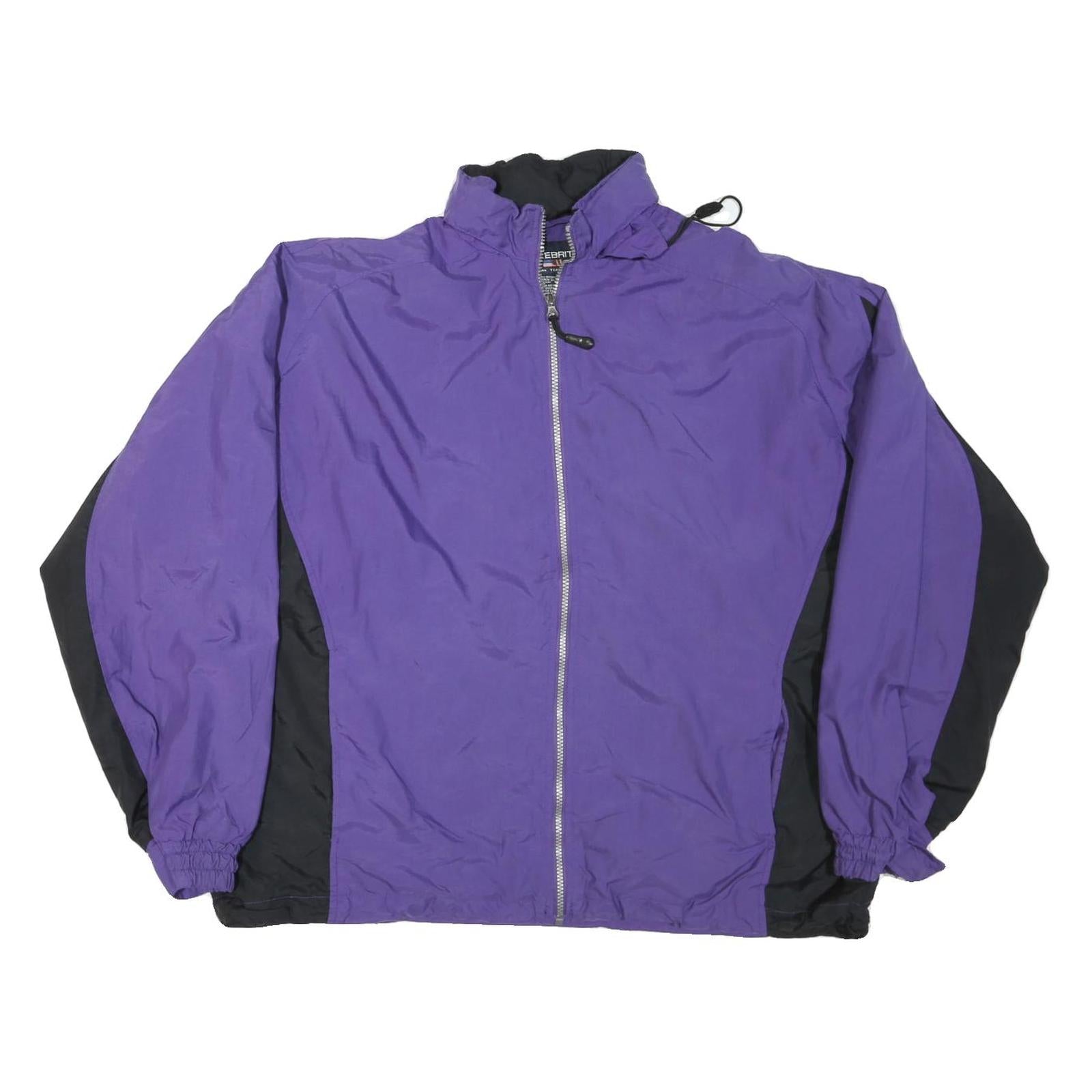 PRO CELEBRITY Womens Purple & Black Zip Nylon Regular Fit Jacket Stallions Logo Refurbished - N/A refurbished available on Cerqular