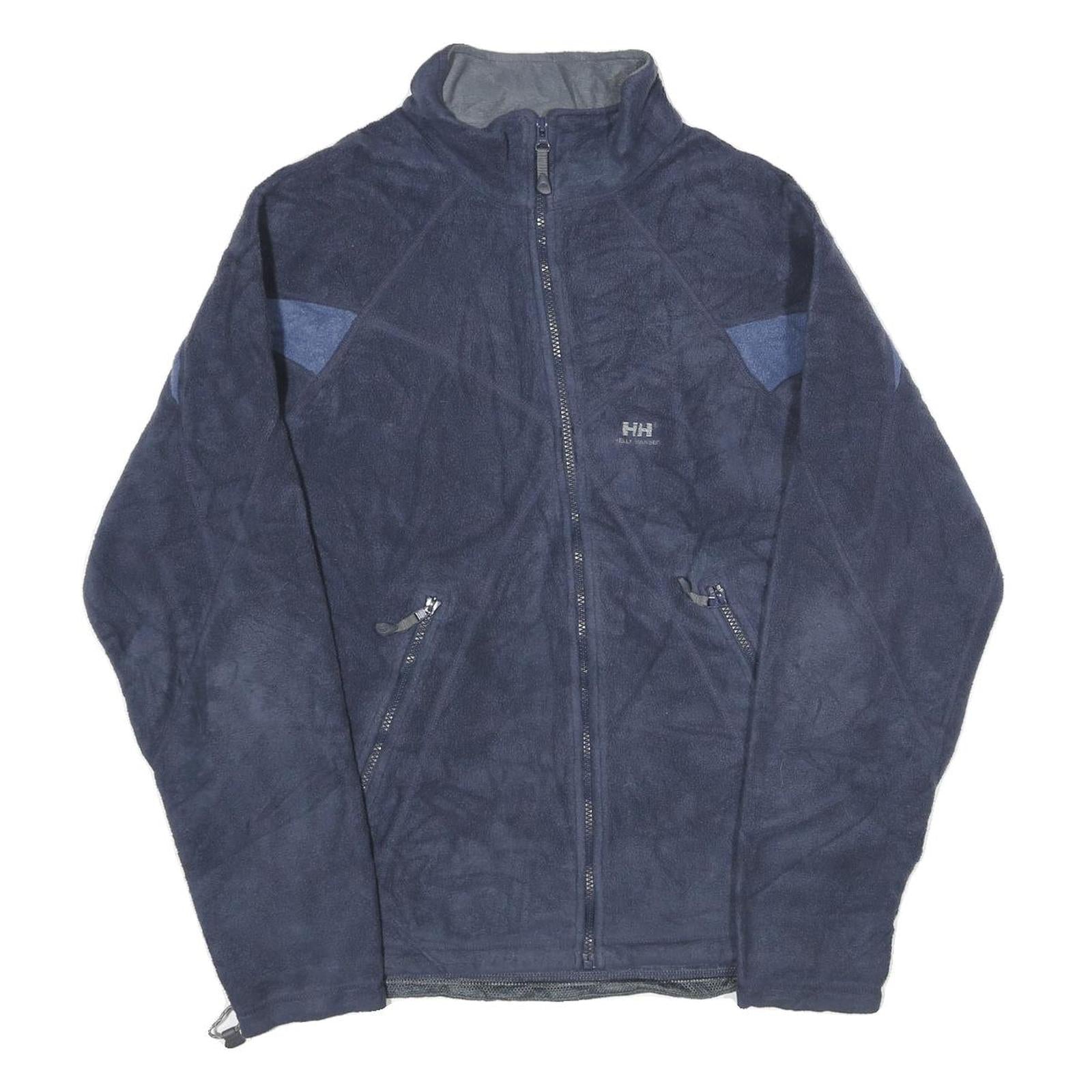 HELLY HANSEN Mens Navy Blue Jacket L Polyester Fleece Zip Front Outdoor Casual Refurbished - N/A refurbished available on Cerqular