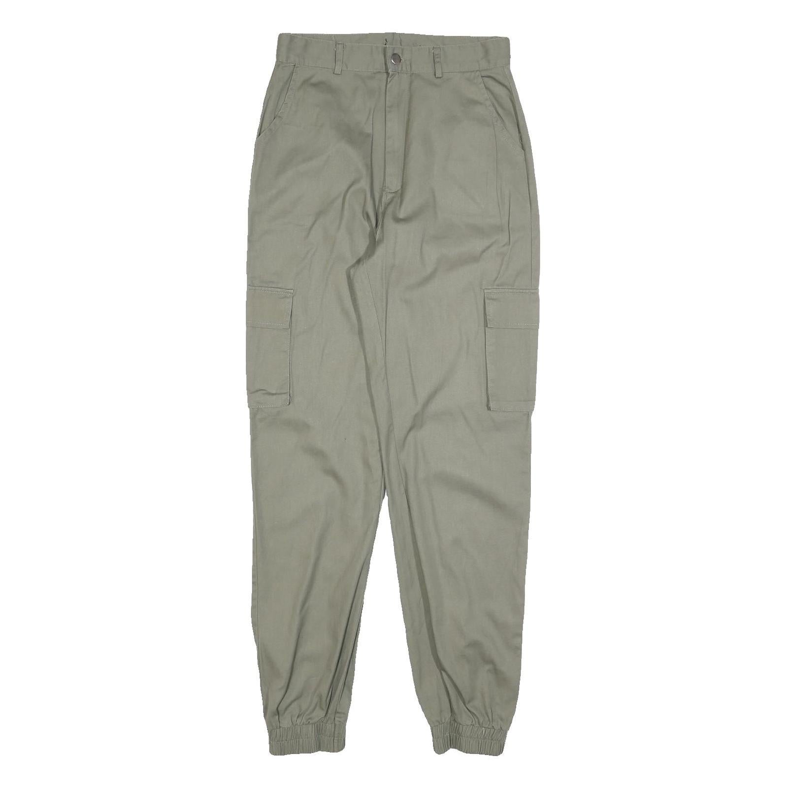 Womens Cotton Blend Slim Khaki Trousers W28 L30 Cargo Style Zip Closure Casual Refurbished - N/A refurbished available on Cerqular