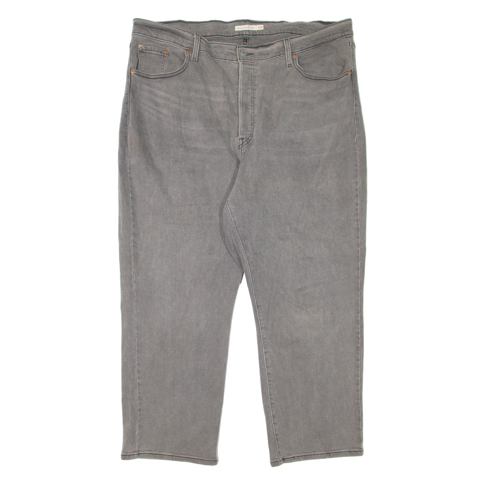 LEVI'S Ribcage Ankle Womens Jeans Grey Relaxed Straight W40 L26 Refurbished - N/A refurbished available on Cerqular