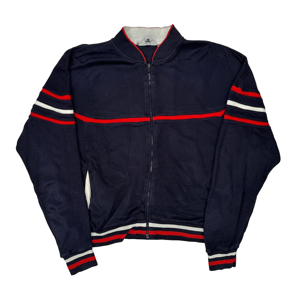 Buy Christian Dior Striped Track Jacket - XL Navy Acrylic Refurbished - $174.19 Christian Dior Striped Track Jacket - XL Navy Acrylic Refurbished - Thrifted (note: this is a term often used to describe second- refurbished available on Cerqular