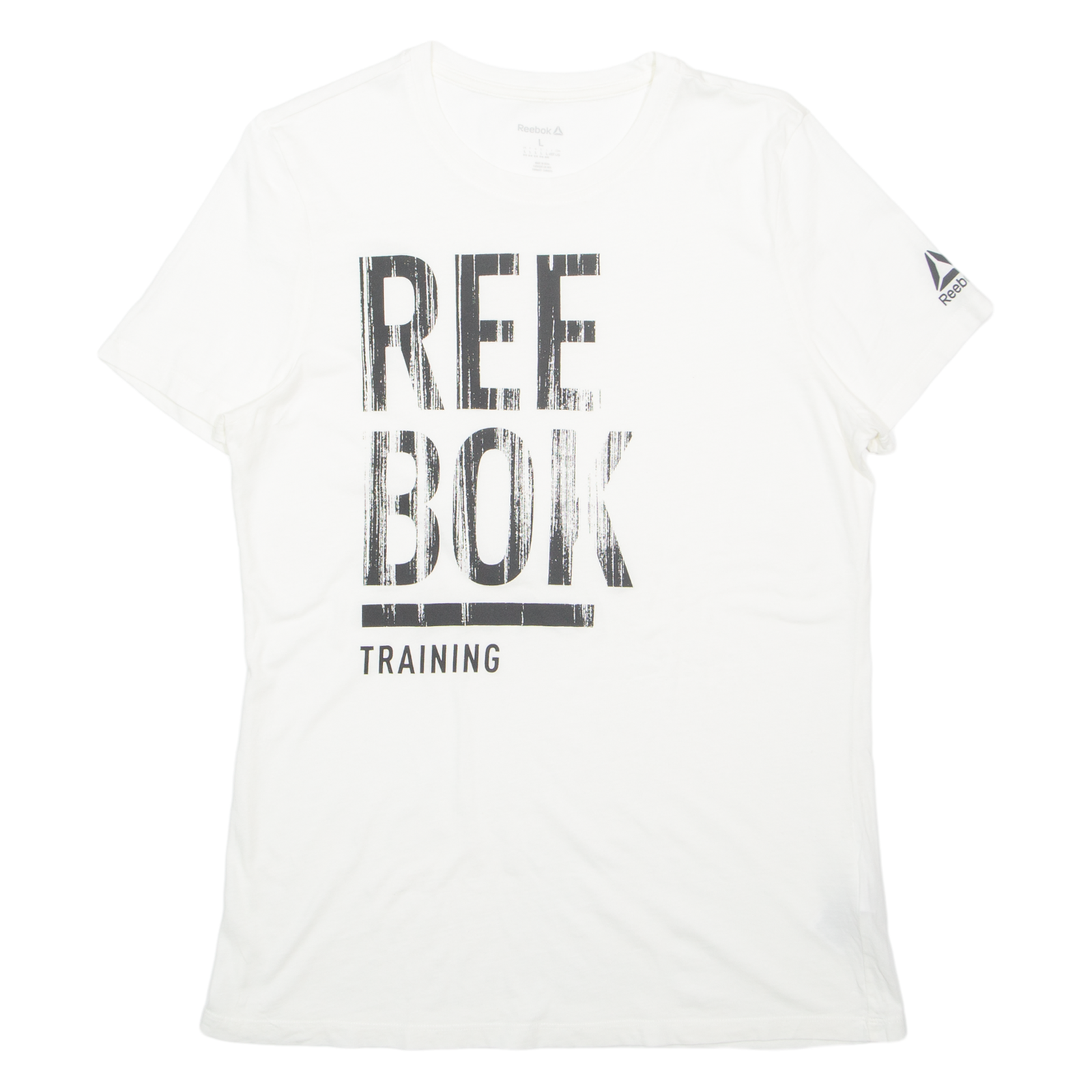 REEBOK Womens T-Shirt Cream L Refurbished - N/A refurbished available on Cerqular