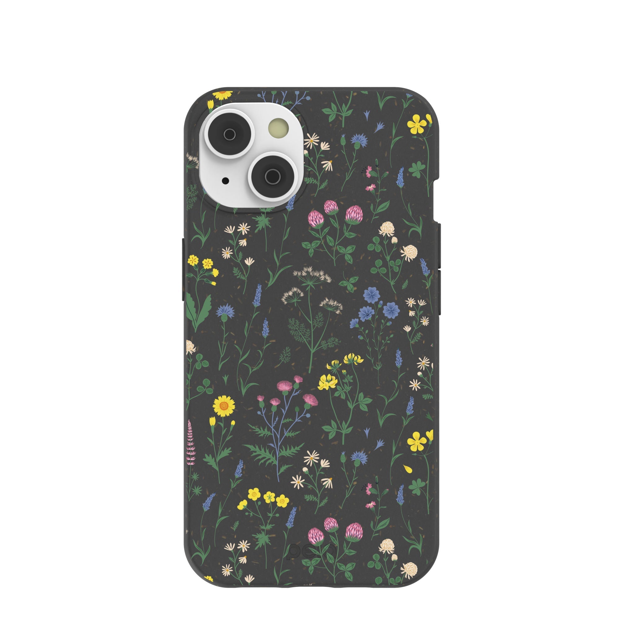 Black Shadow Blooms iPhone 14/16e Case Refurbished - Pela Case refurbished available on Cerqular
