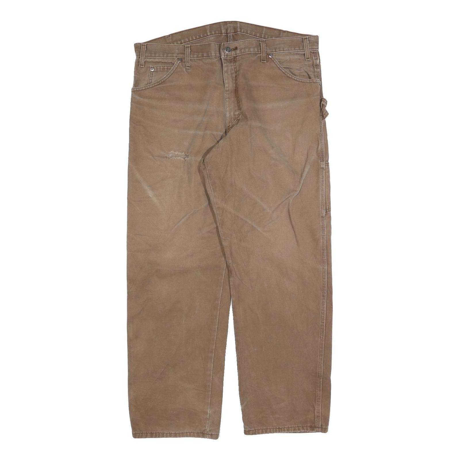 DICKIES Mens Jeans Brown Relaxed Straight Denim Medium W38 L30 Workwear Pants Refurbished - N/A refurbished available on Cerqular
